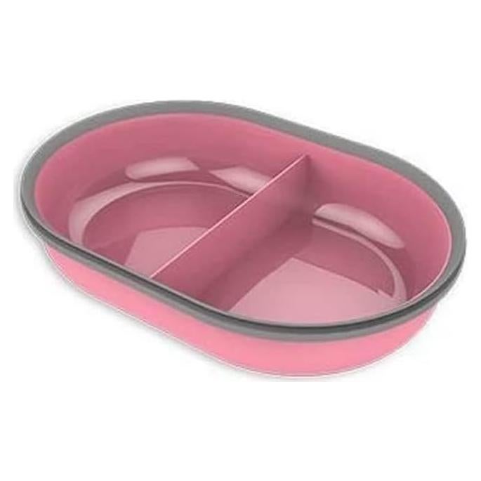 Tazón Dividido Rosa SureFeed para Alimentador de Mascotas