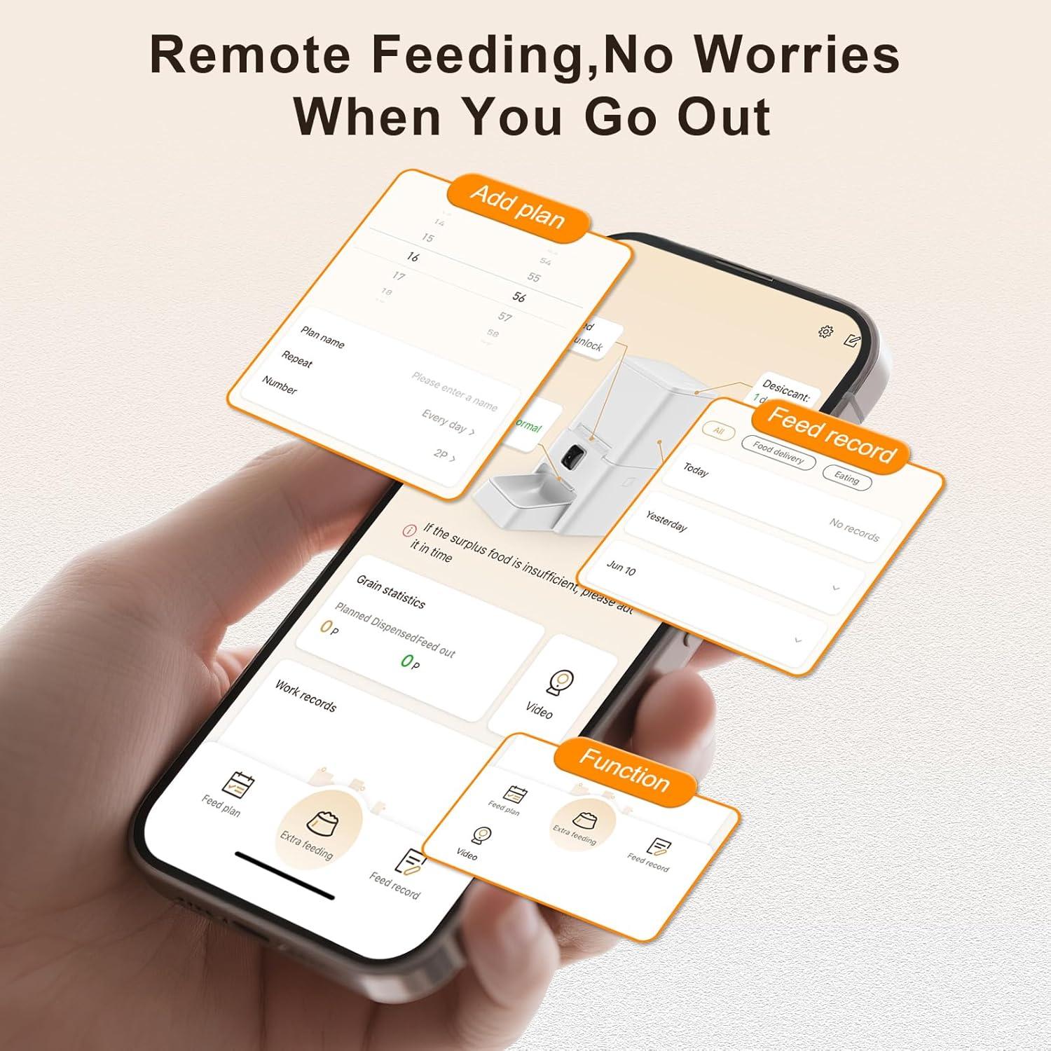 Dispensador Automático de Comida Pawgalaxy 6L con Cámara HD 1080P