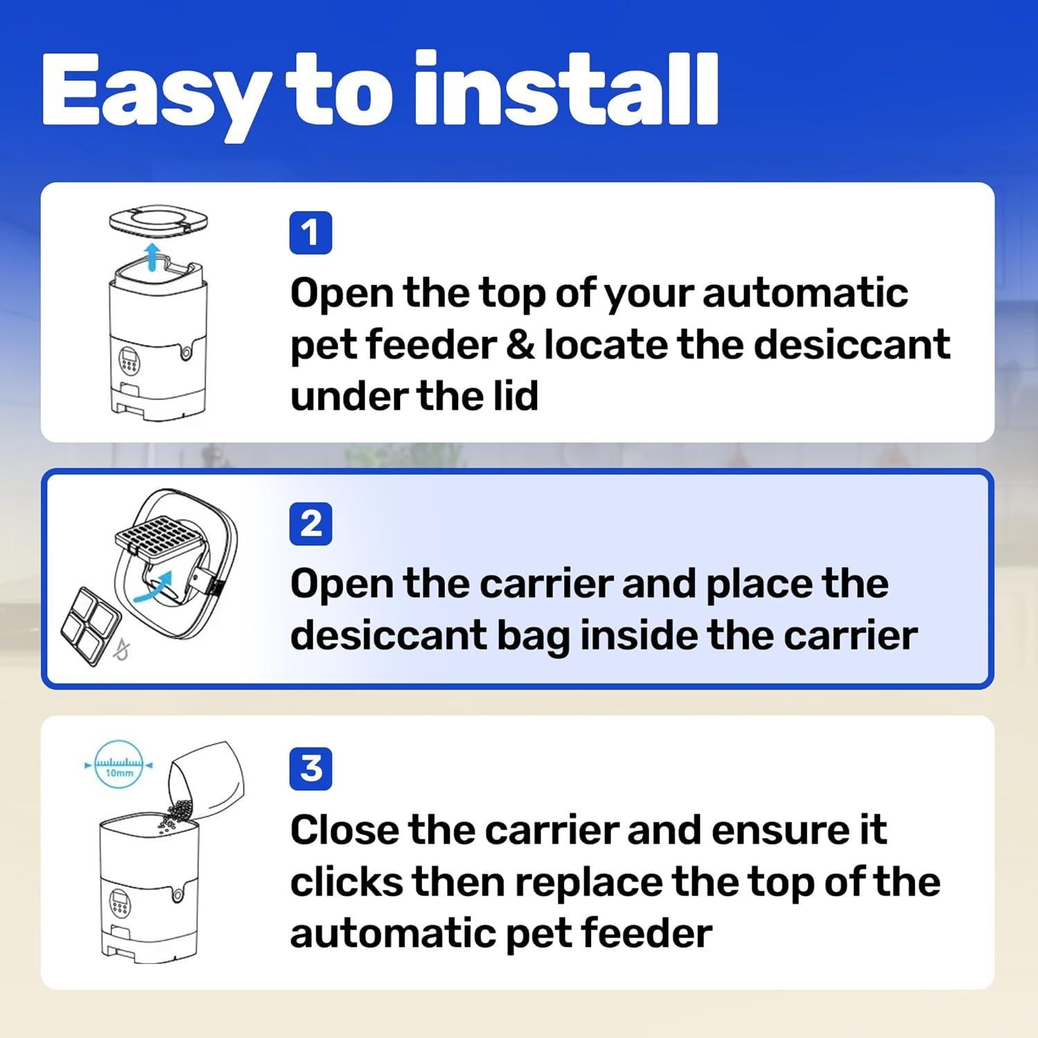 Paquete de 12 Bolsas Deshidratantes Samorillo para Mascotas