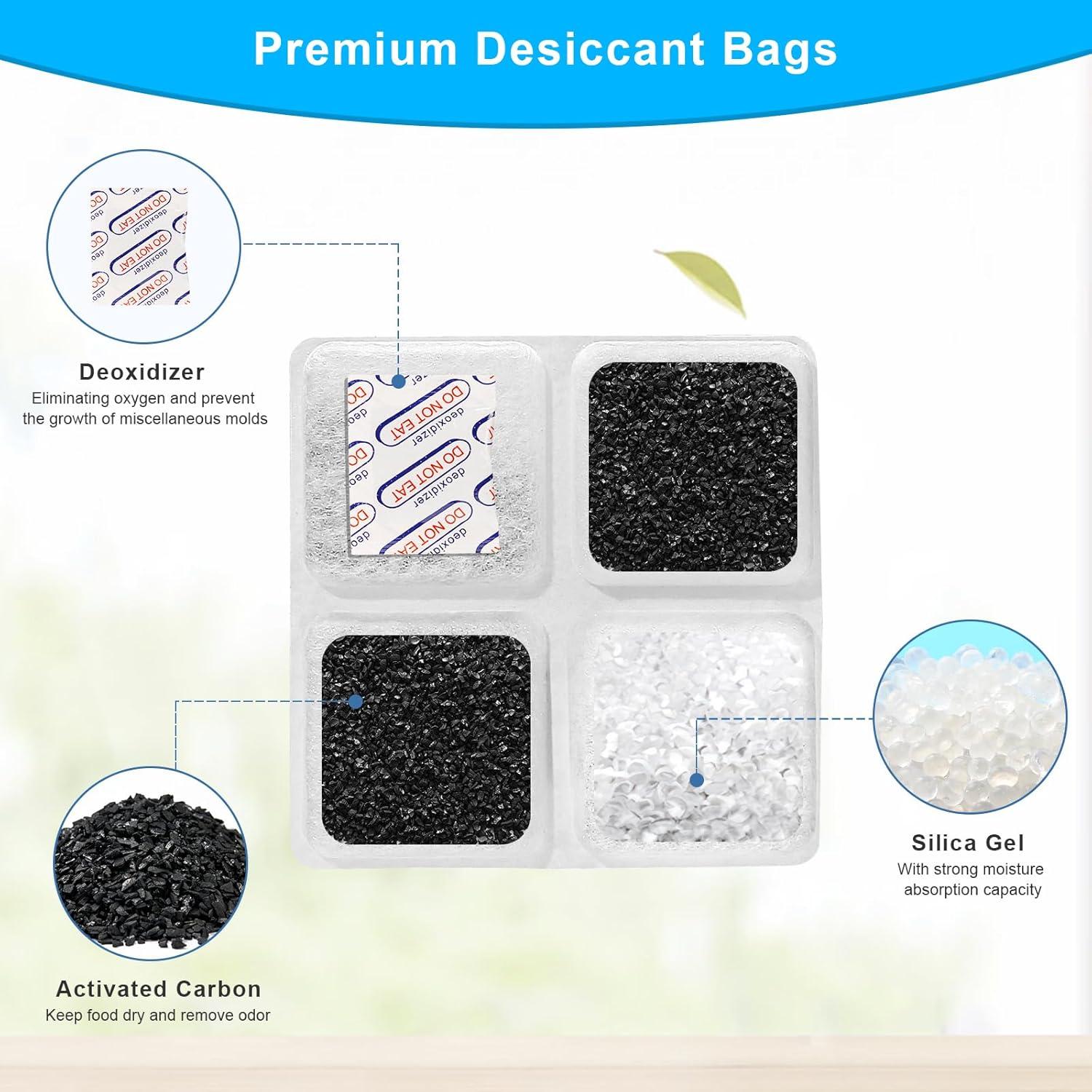 Paquete de 12 bolsas deshidratantes Tettie para alimentos mascotas