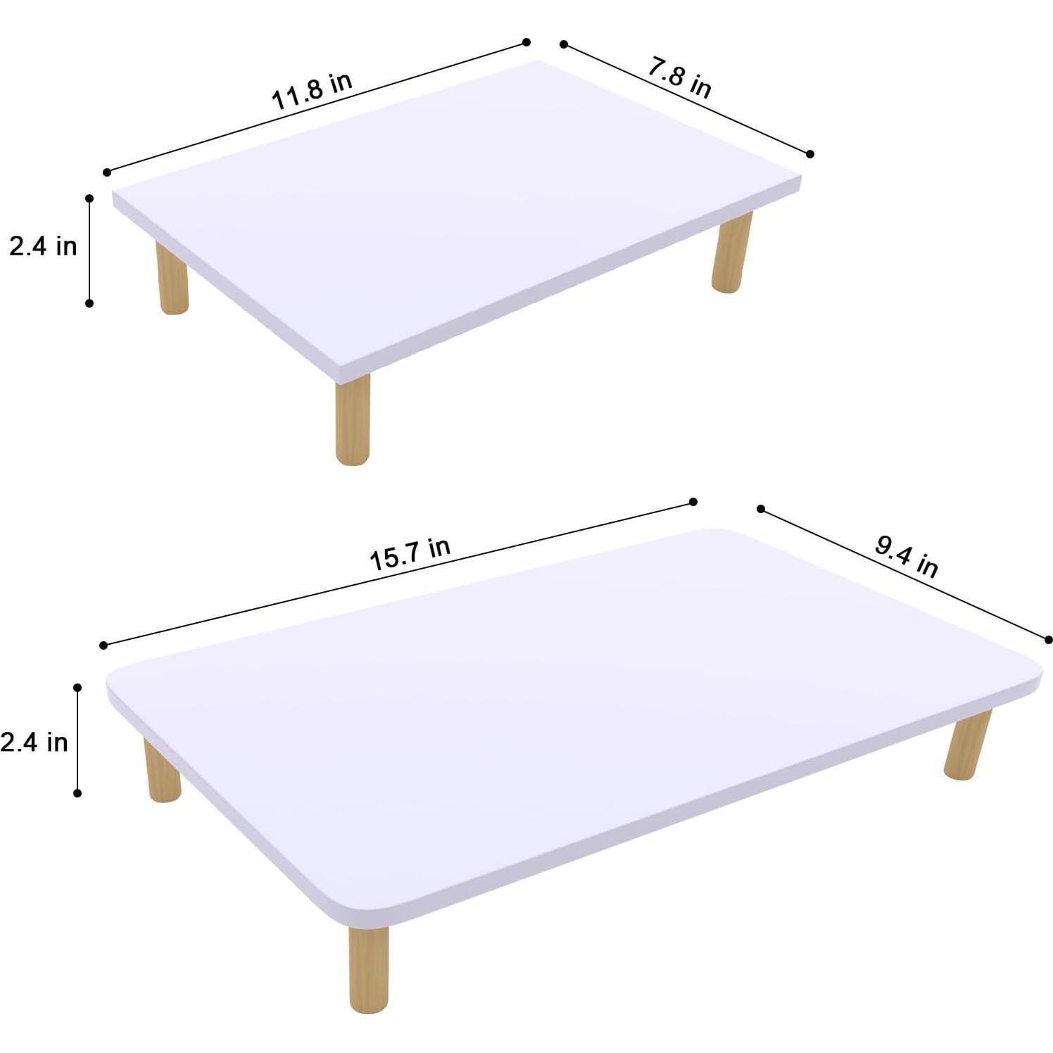 Soporte Elevado de Comida para Gatos KCLROEO Madera S 30x20cm