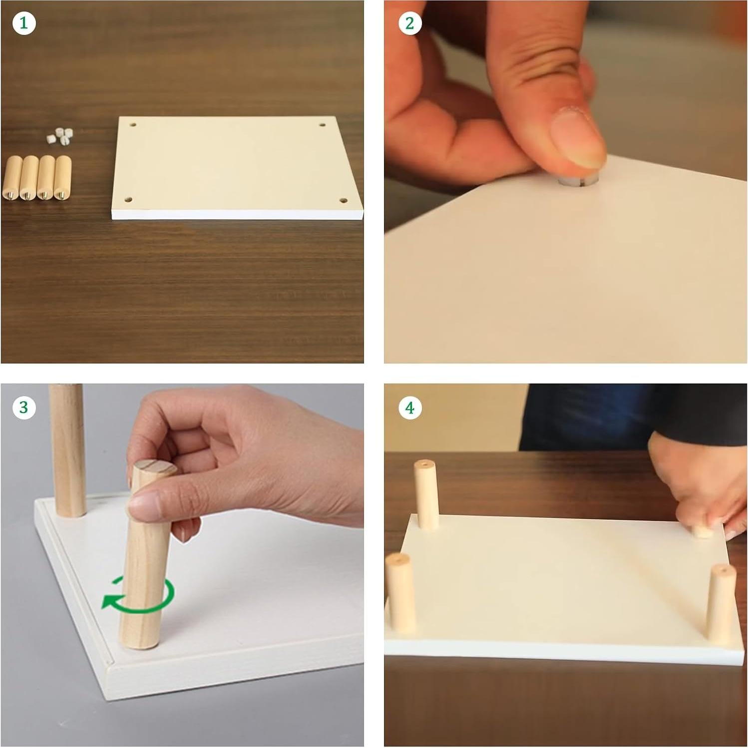 Soporte Elevado de Comida para Gatos KCLROEO Madera S 30x20cm