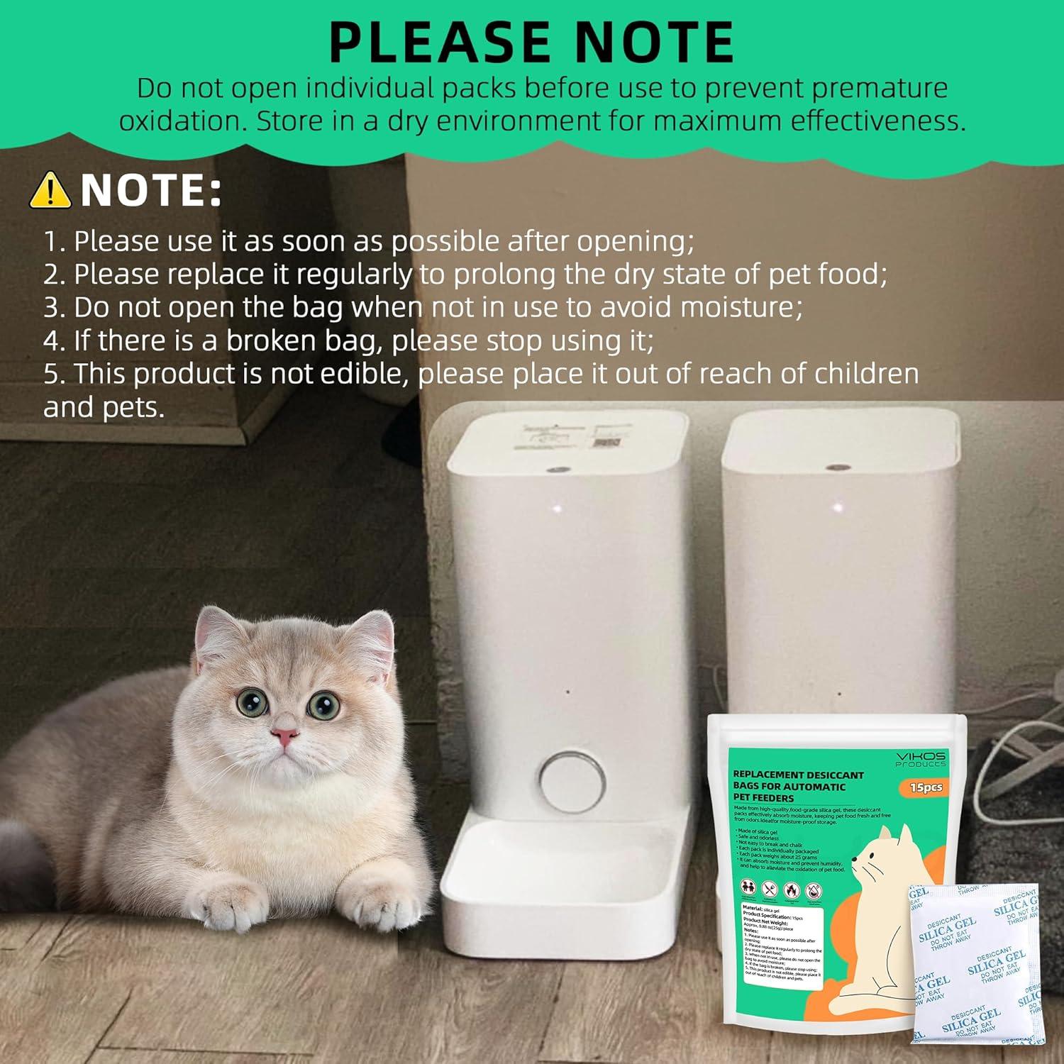 15 Bolsas Deshidratantes VIKOS para Alimentadores Automáticos Pet-kit