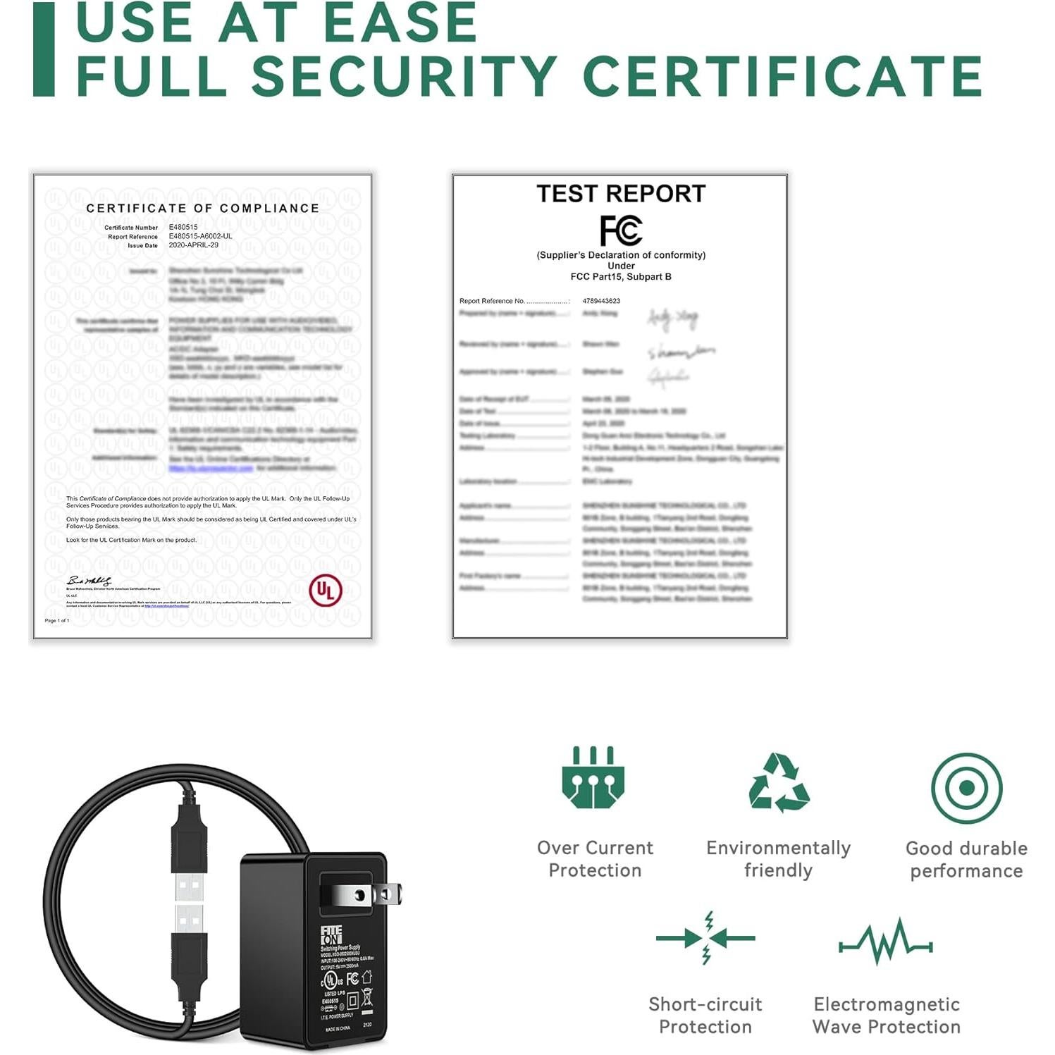 Adaptador de Alimentador USB FITE ON 5V para Dispensador VOLUAS