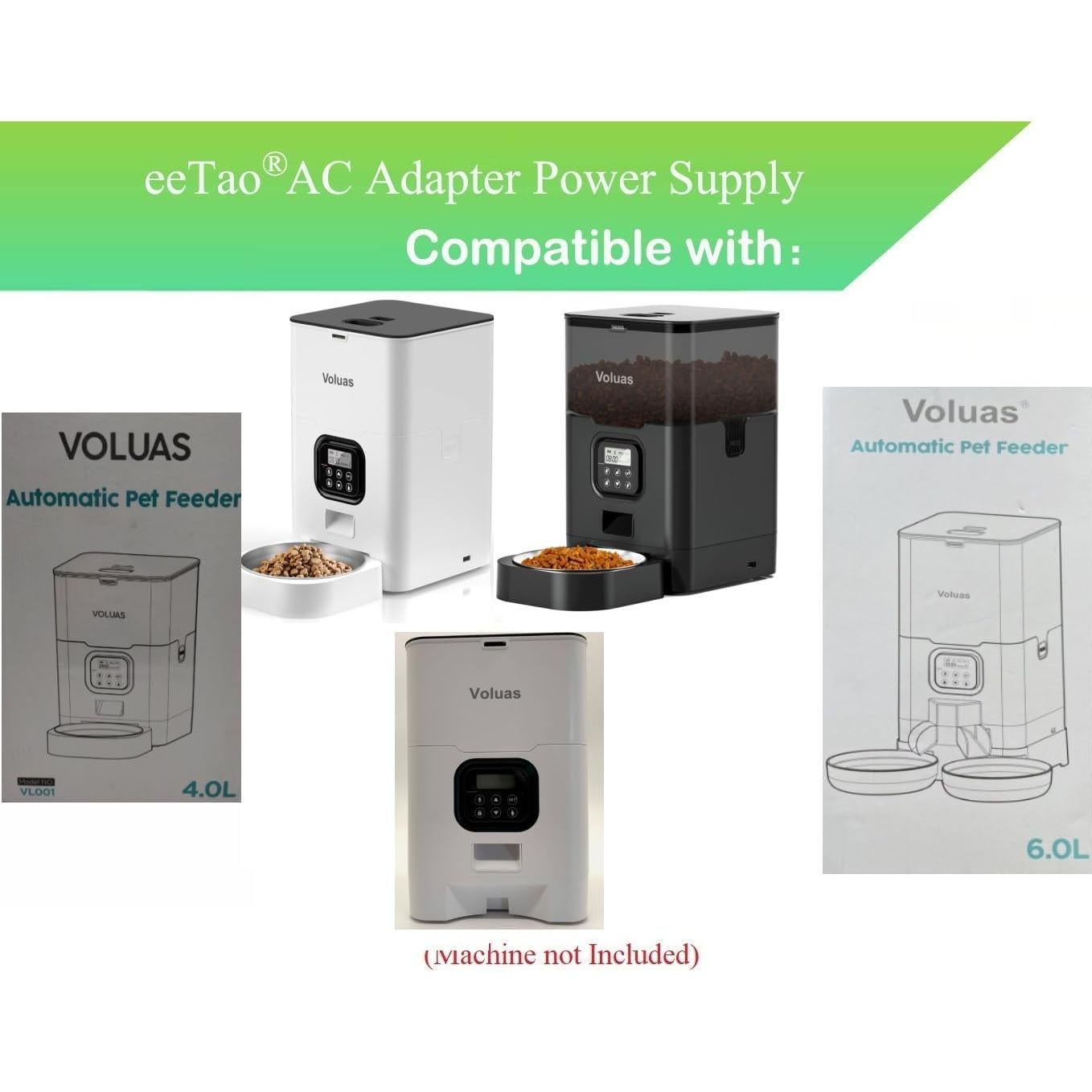 Adaptador de corriente AC/DC 5V 1A eeTao para alimentador de gatos