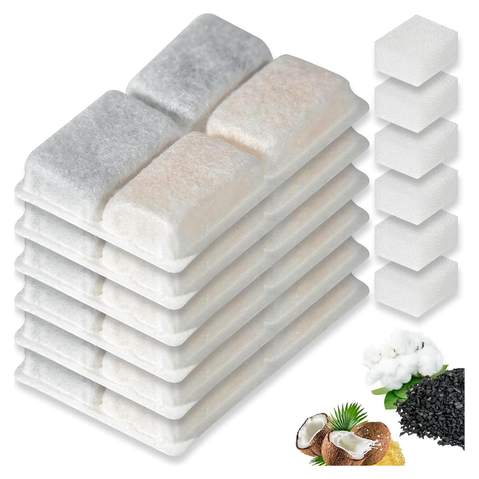 Filtros de Reemplazo TOGGATH para Fuente de Agua Gatos 6+6 Paquetes