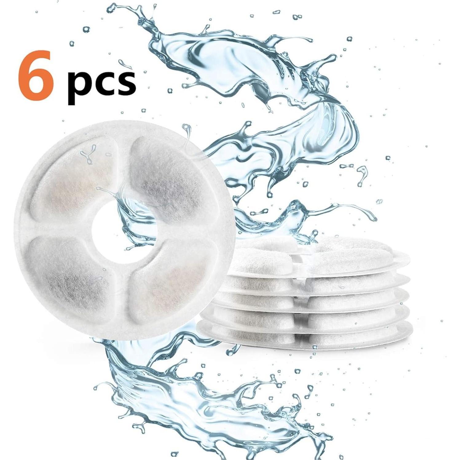 Filtros de Reemplazo para Fuente de Agua para Gatos Songpet - Paquete de 6