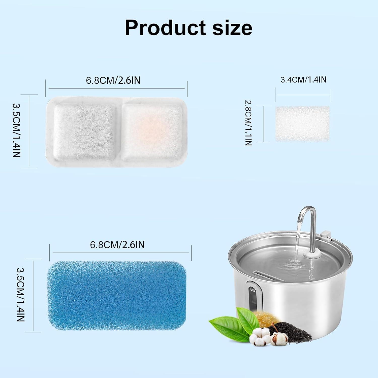 Filtros de Agua para Gatos Bravelk - Paquete de 12 Unidades