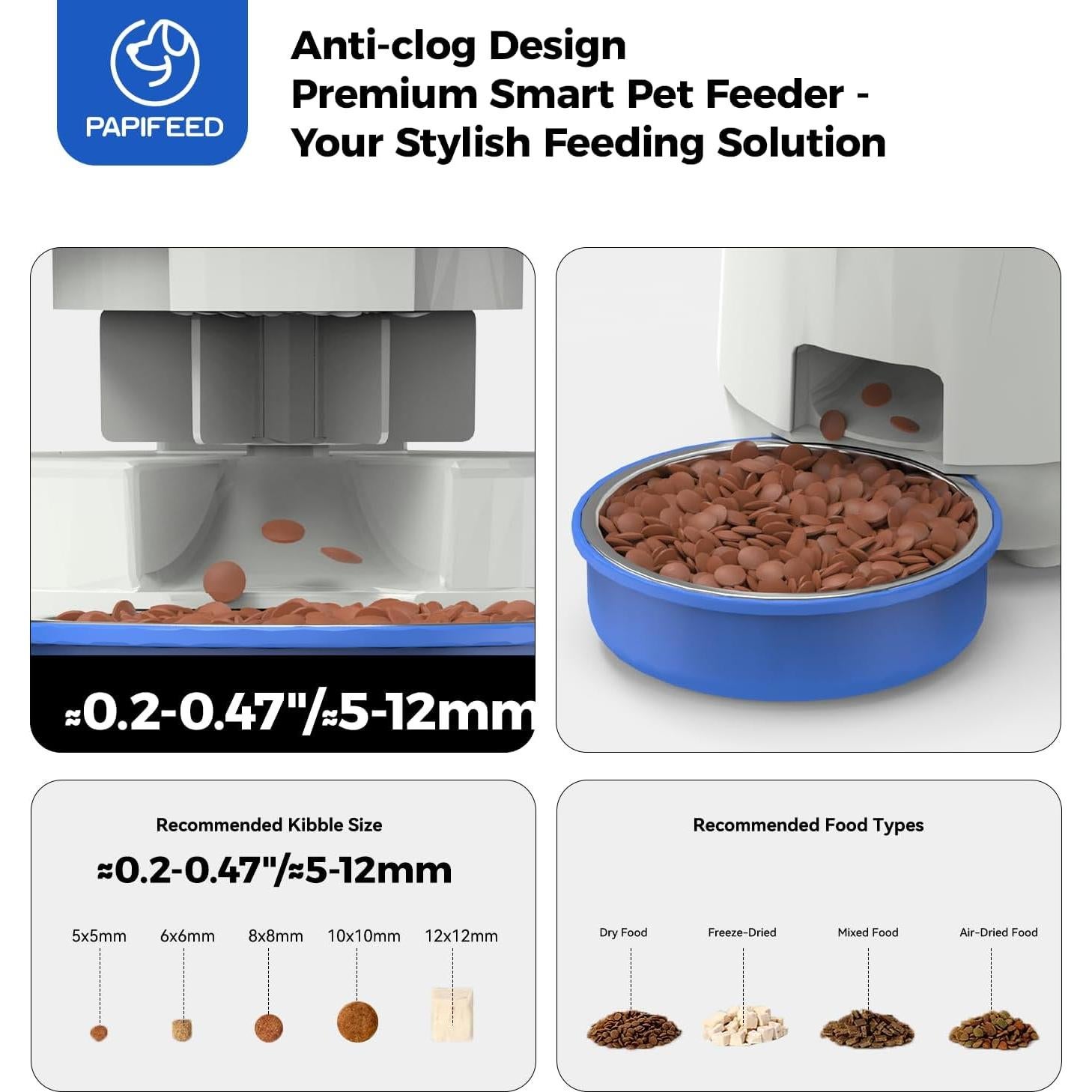 Comedero Automático PAPIFEED 3L para Gatos y Perros Pequeños