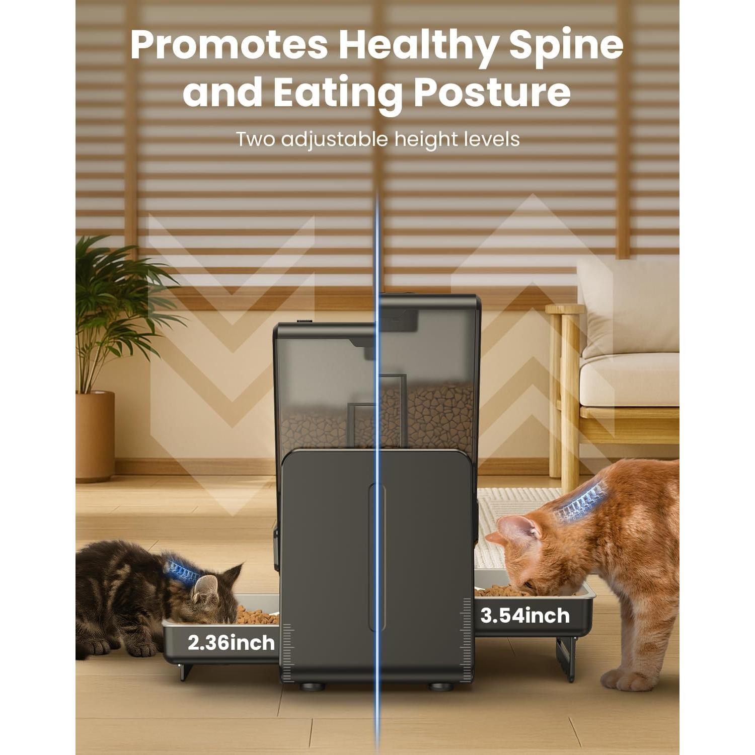 Comedero Automático para Gatos CityFlee WiFi 5G 5L Doble Cuenco