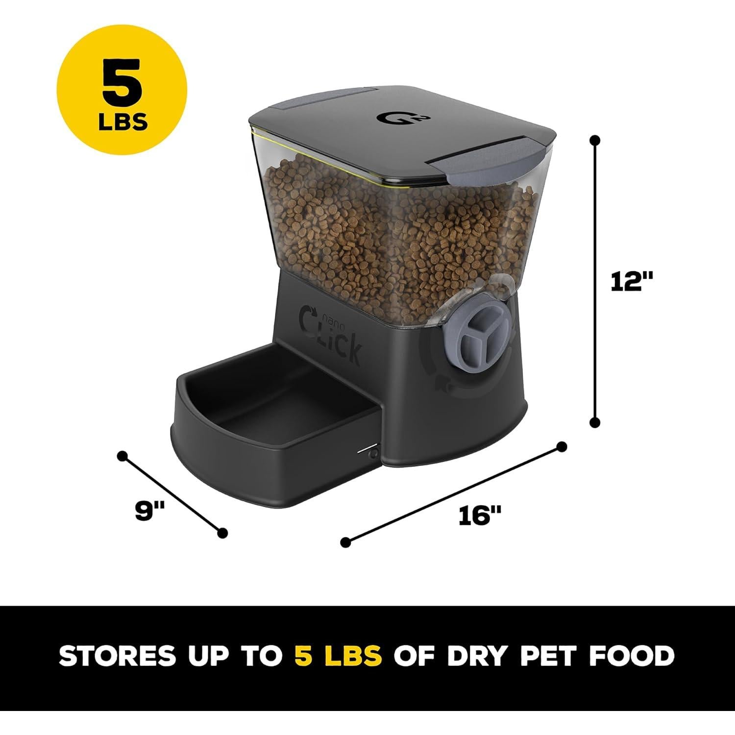 Gamma2 Nano Click Comedero Manual para Perros y Gatos 2.27 kg