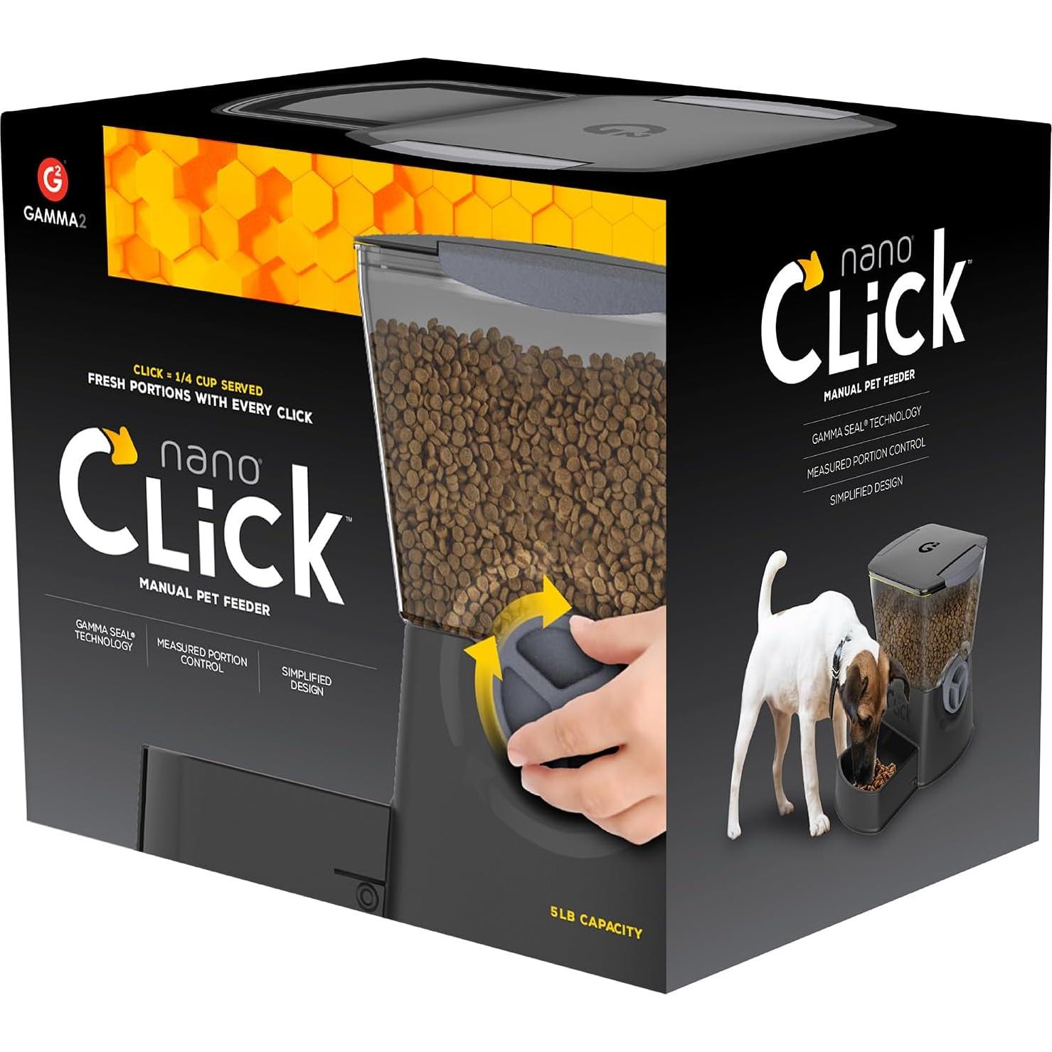 Gamma2 Nano Click Comedero Manual para Perros y Gatos 2.27 kg