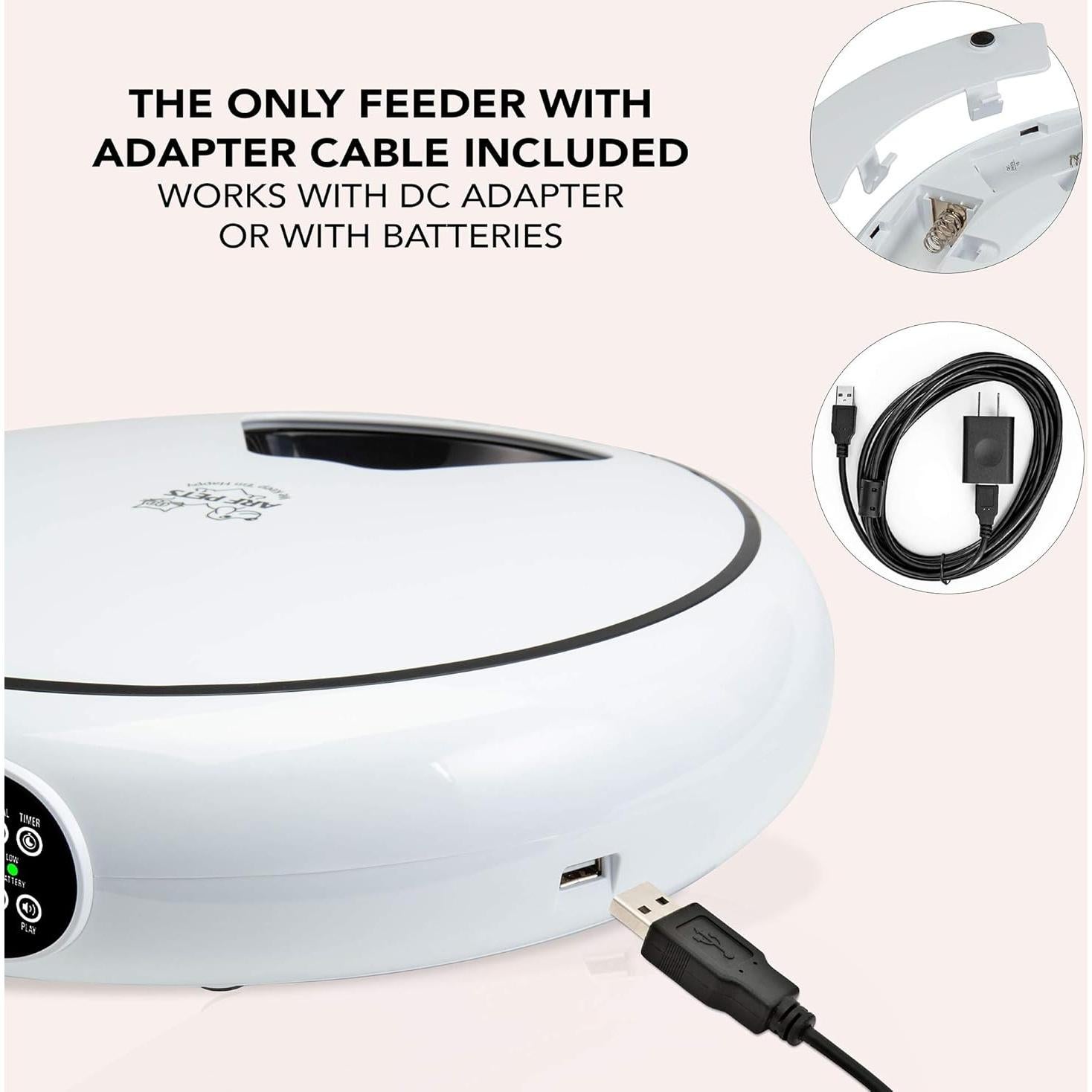 Dispensador Automático de Comida Arf Pets 5 Comidas 1 Taza