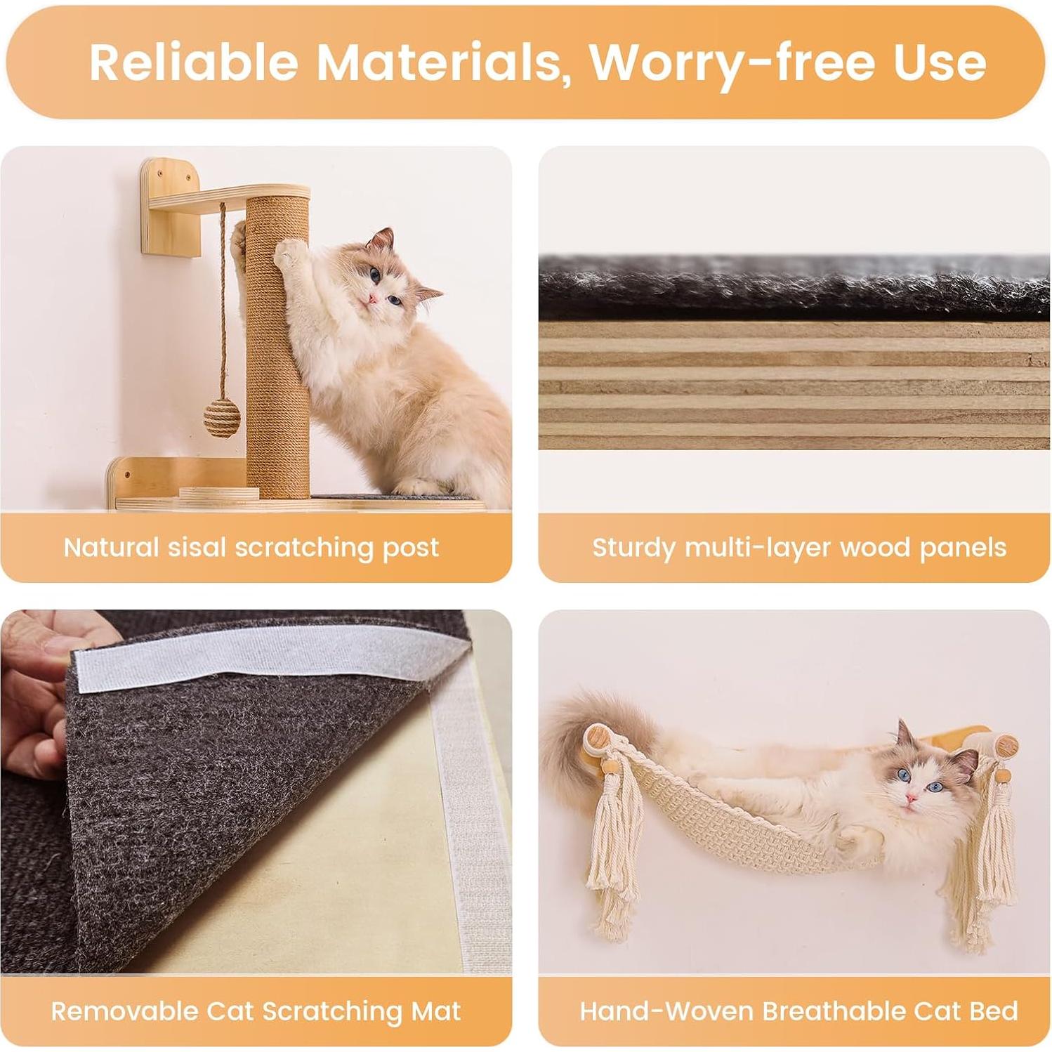 Estantes para Gatos en Pared nets Tribe 6 en 1 - Muebles Multifuncionales