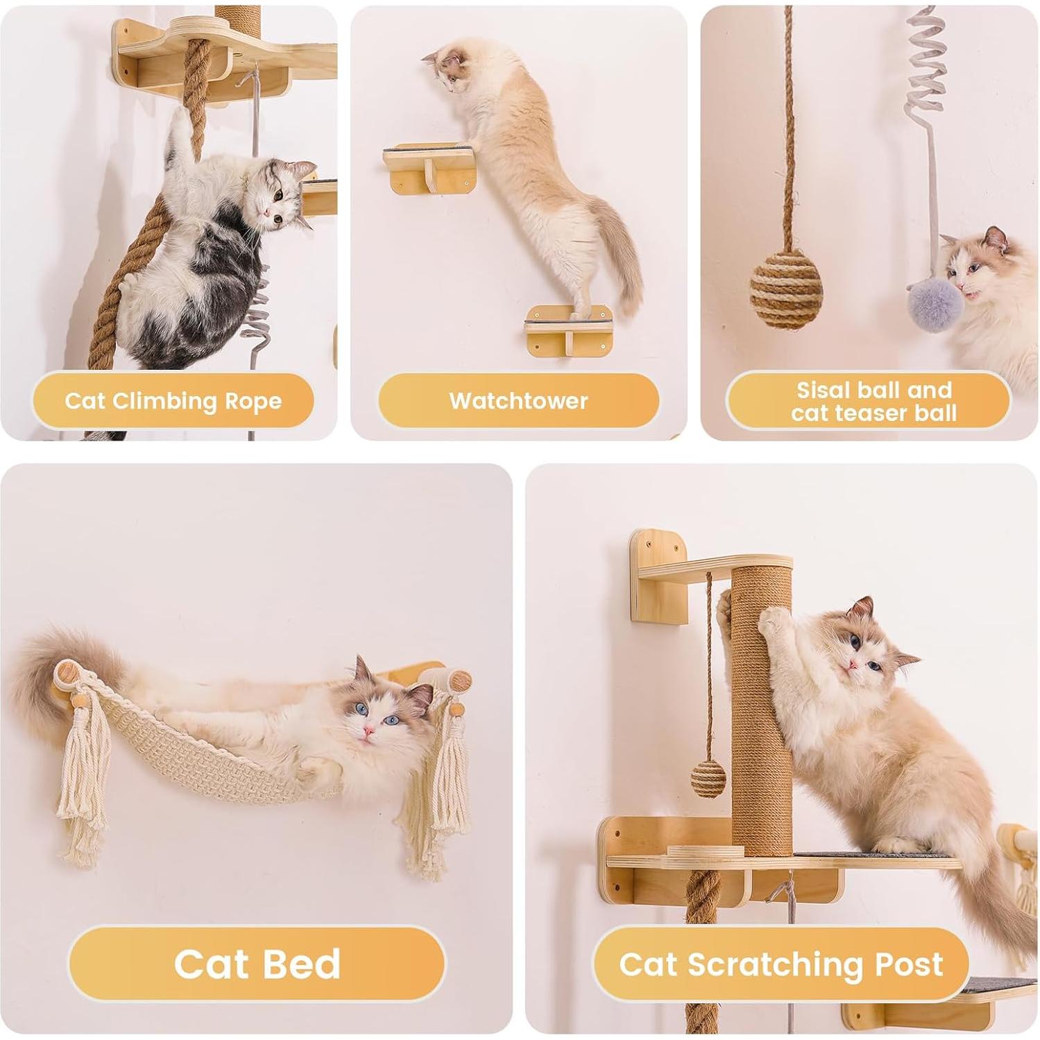 Estantes para Gatos en Pared nets Tribe 6 en 1 - Muebles Multifuncionales