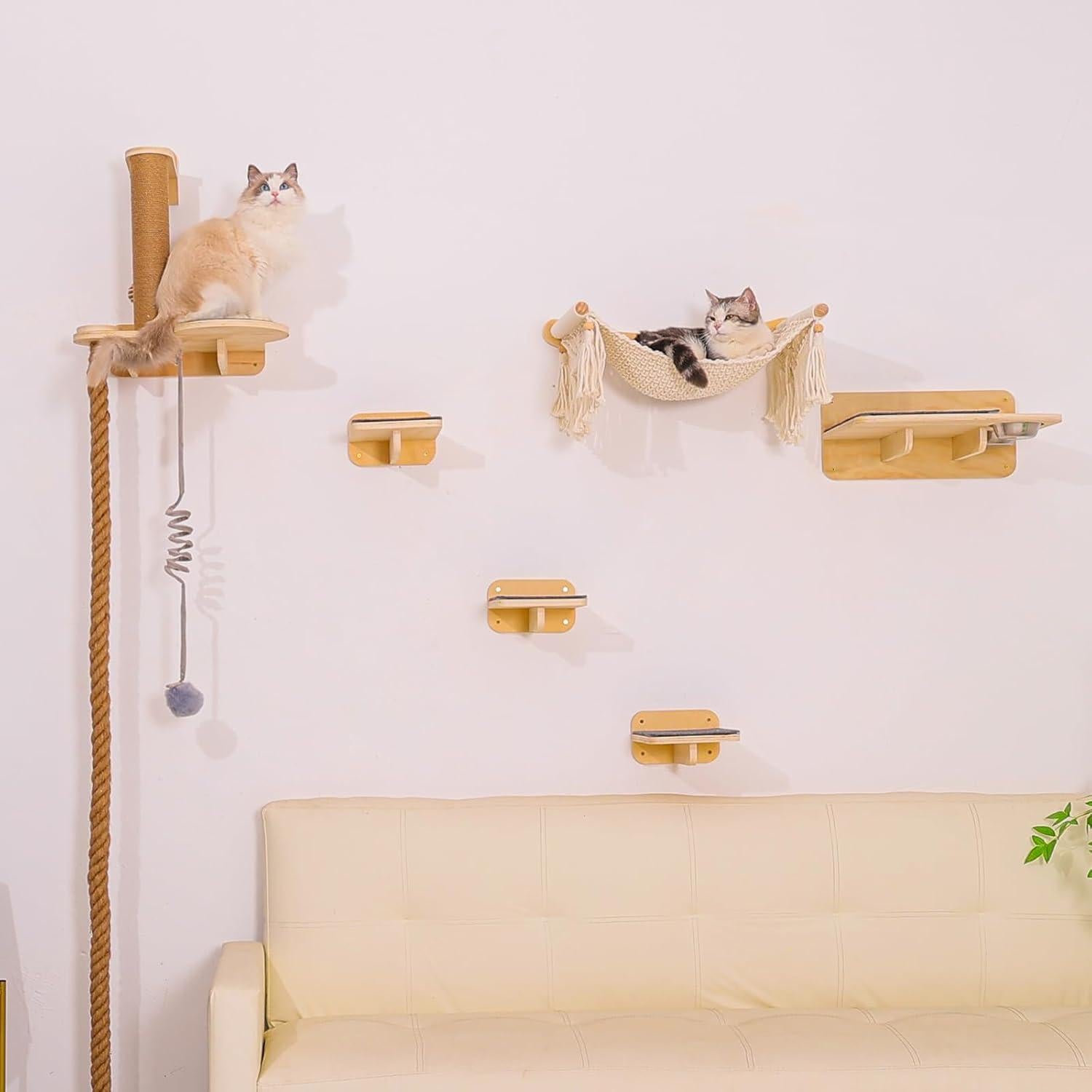 Estantes para Gatos en Pared nets Tribe 6 en 1 - Muebles Multifuncionales