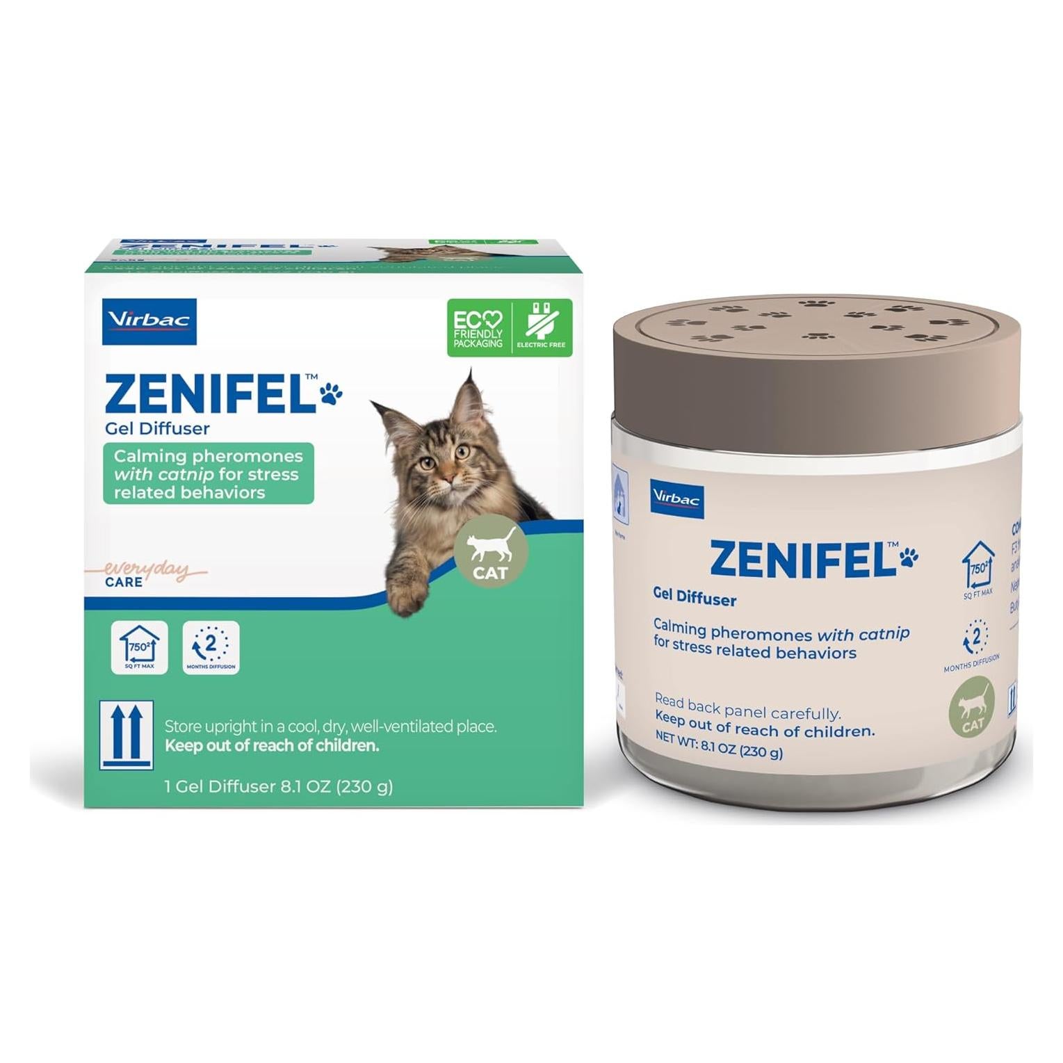 Difusor de Gel Calmante Virbac para Gatos - Sin Electricidad - Dura 2 Meses