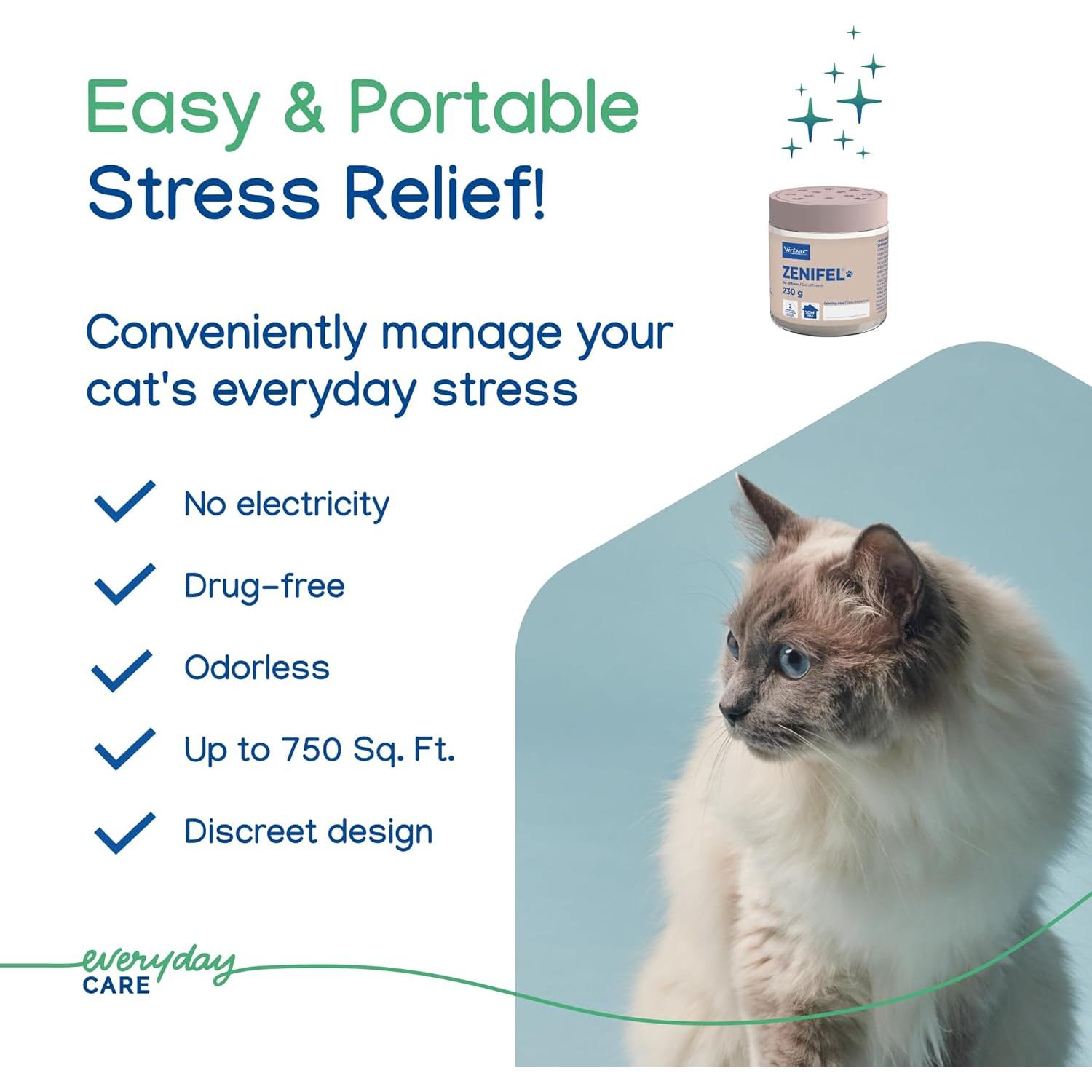 Difusor de Gel Calmante Virbac para Gatos - Sin Electricidad - Dura 2 Meses