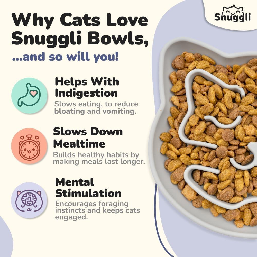 Cuenco para Gatos Snuggli de Alimentación Lenta 1 Taza
