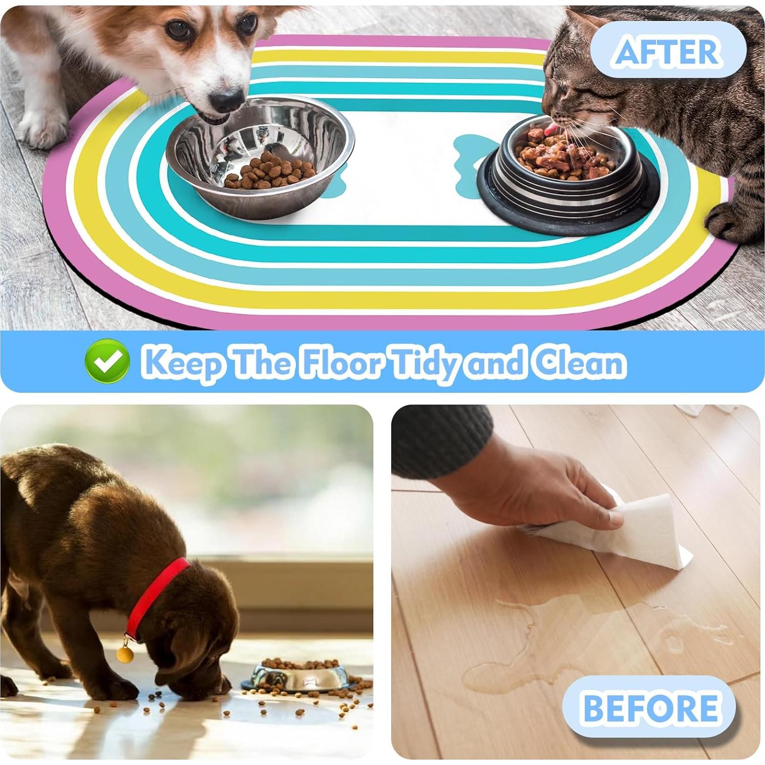 Alfombrilla Absorbente para Comida de Gato Meteorock 51x30.5CM