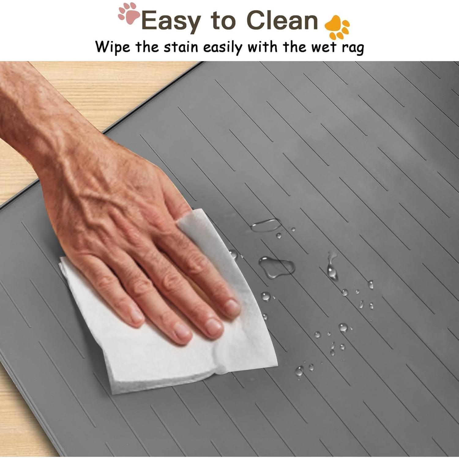 Alfombrilla de Silicona para Mascotas Goldleaf 120x80cm Antideslizante