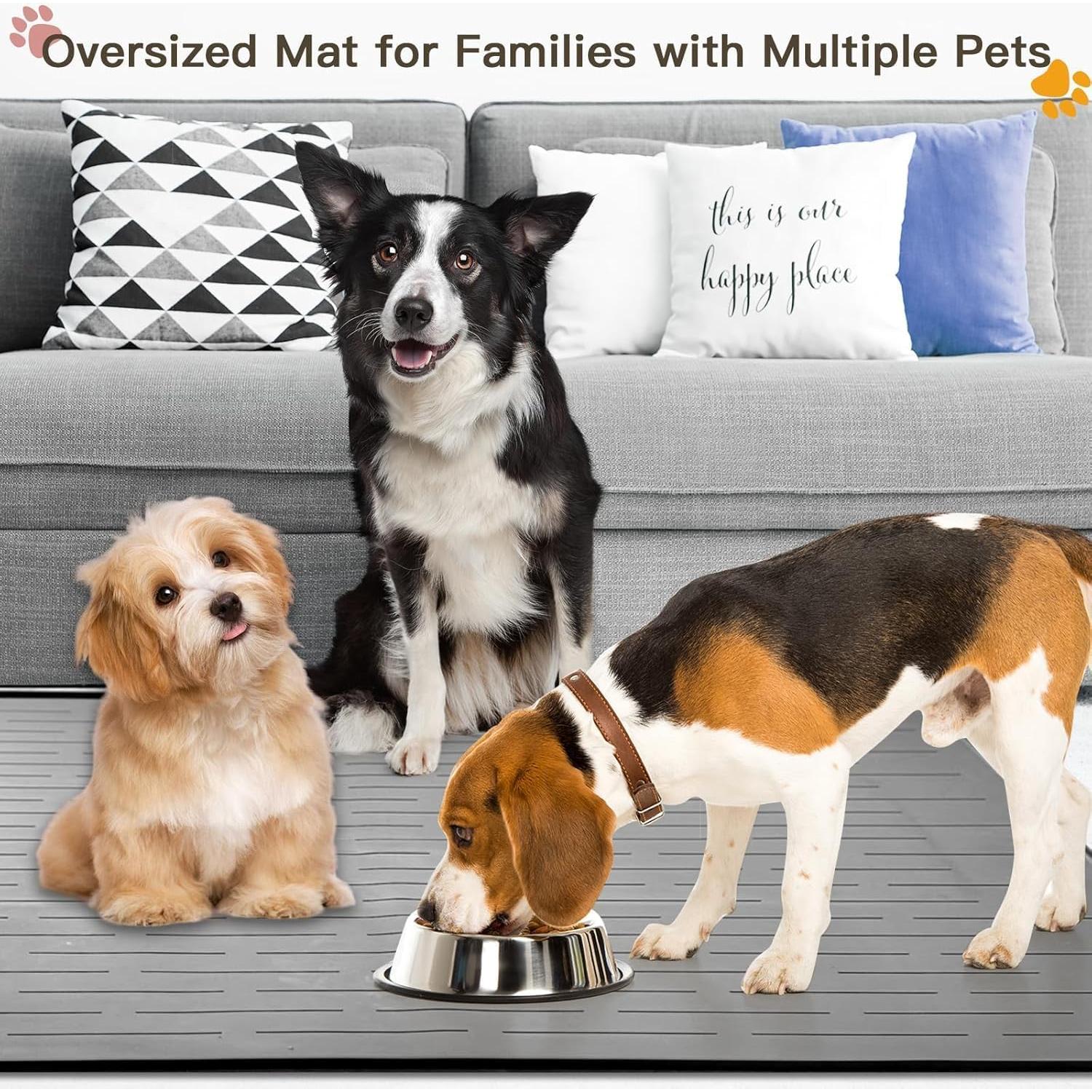 Alfombrilla de Silicona para Mascotas Goldleaf 120x80cm Antideslizante