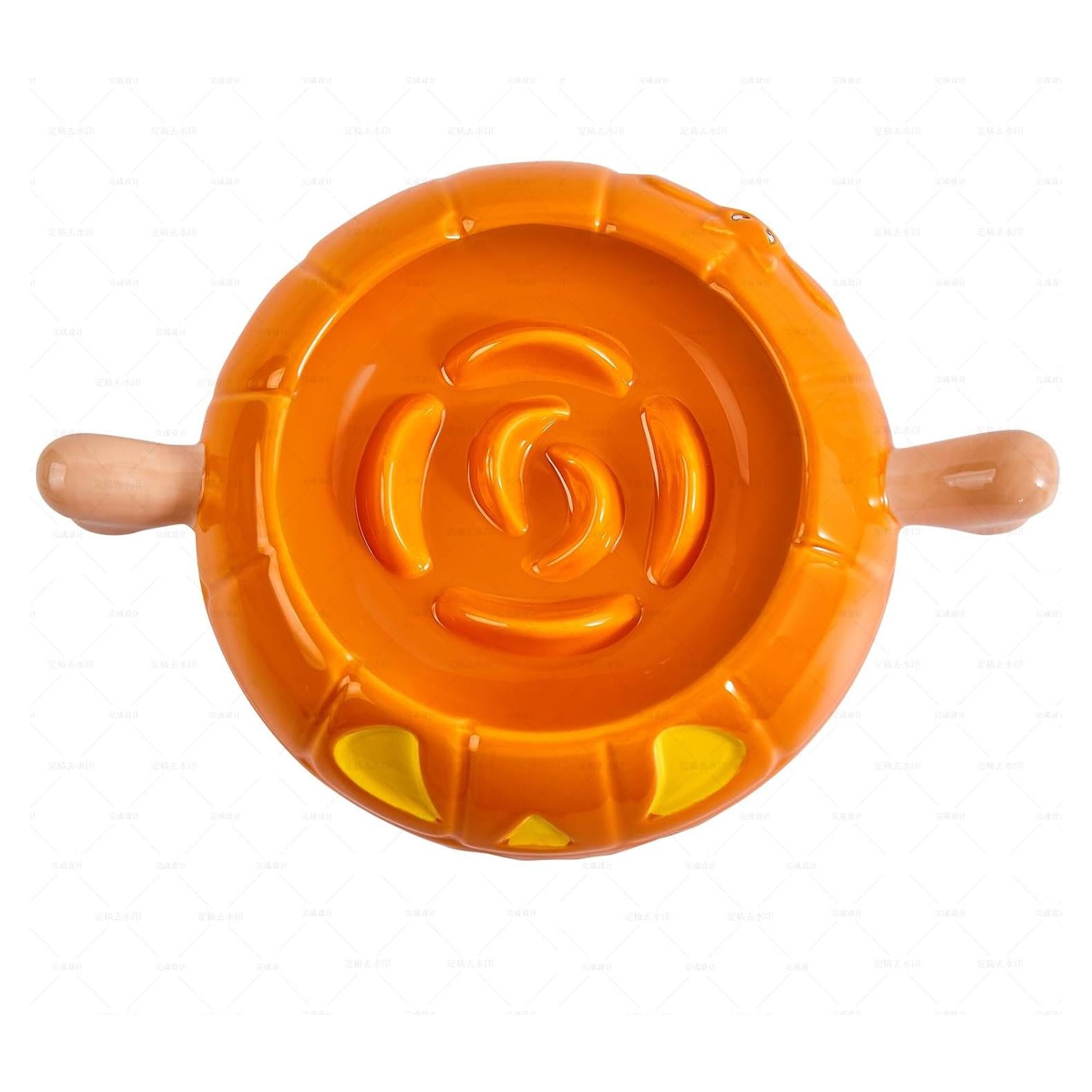 Cuenco Alimentador Lento para Perros Aquainno Calabaza 1.5 Tazas