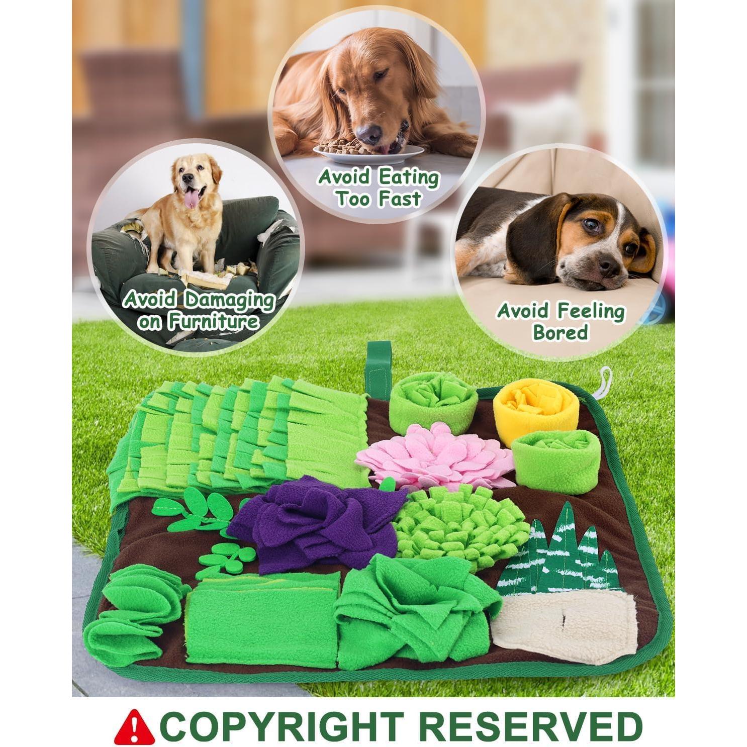 Alfombra de Olfato CiyvoLyeen 42x42 cm para Perros y Gatos