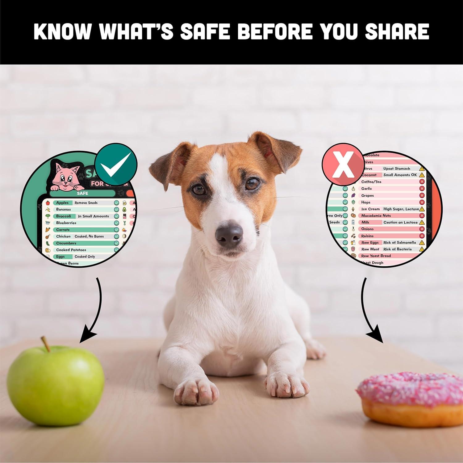 Guía Magnética de Alimentos Seguros para Perros y Gatos Sunsella 21.6x27.9cm