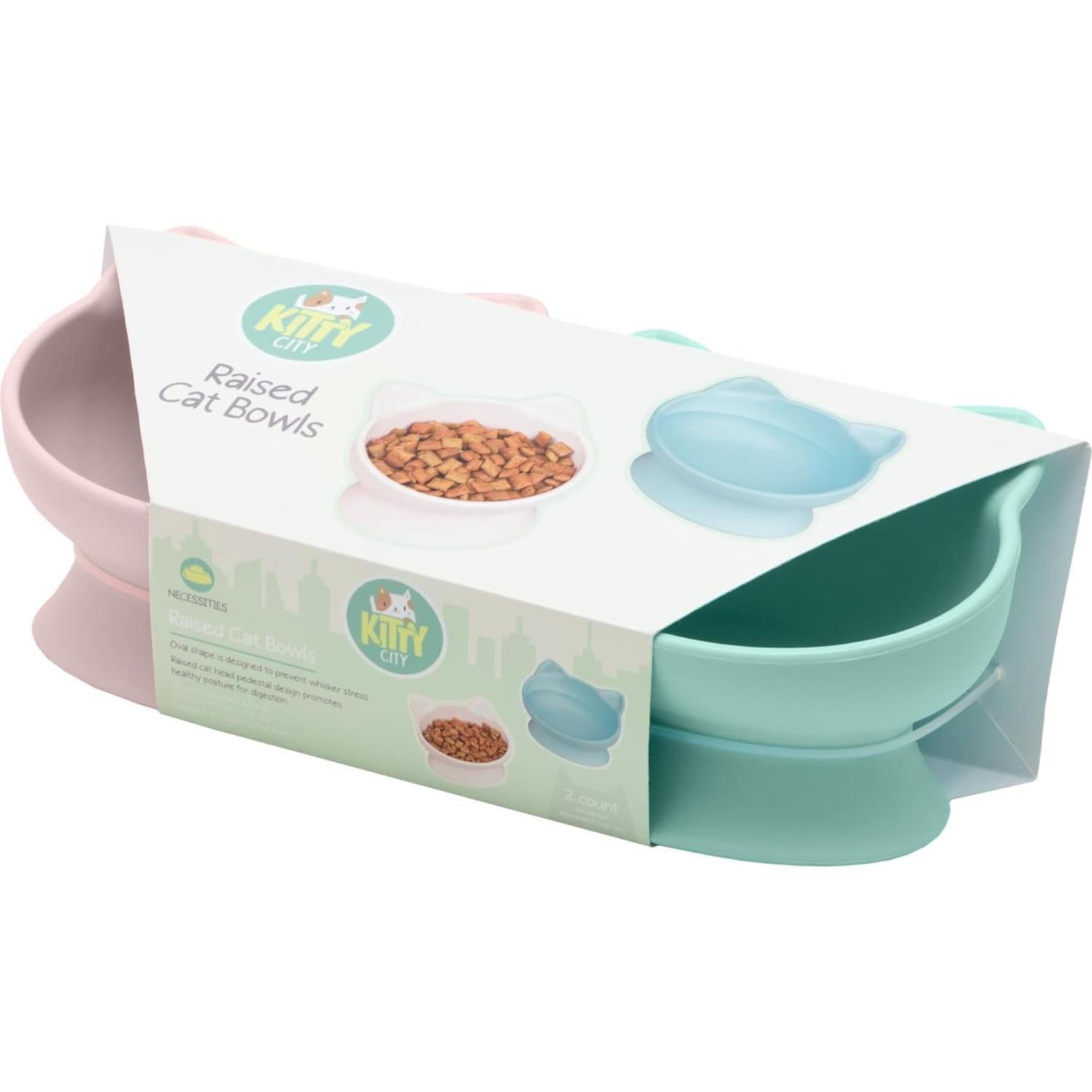 Tazones Elevados para Gato Kitty City - 2 Piezas 184g