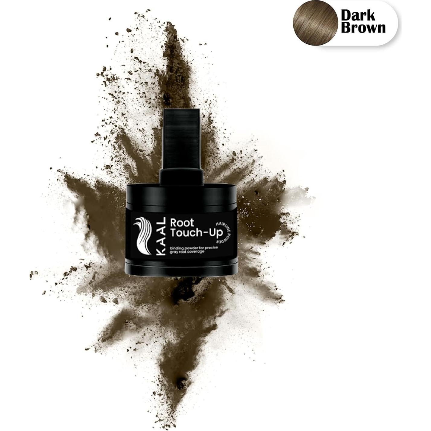Polvo para Cabello KAAL Marrón Oscuro - Retoque Raíces