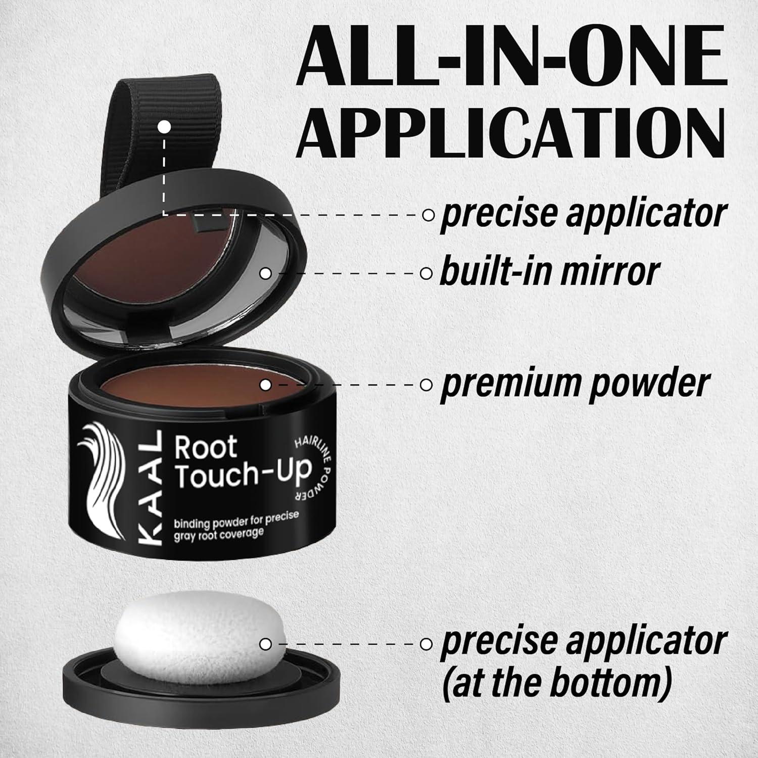 Polvo para Cabello KAAL Marrón Oscuro - Retoque Raíces