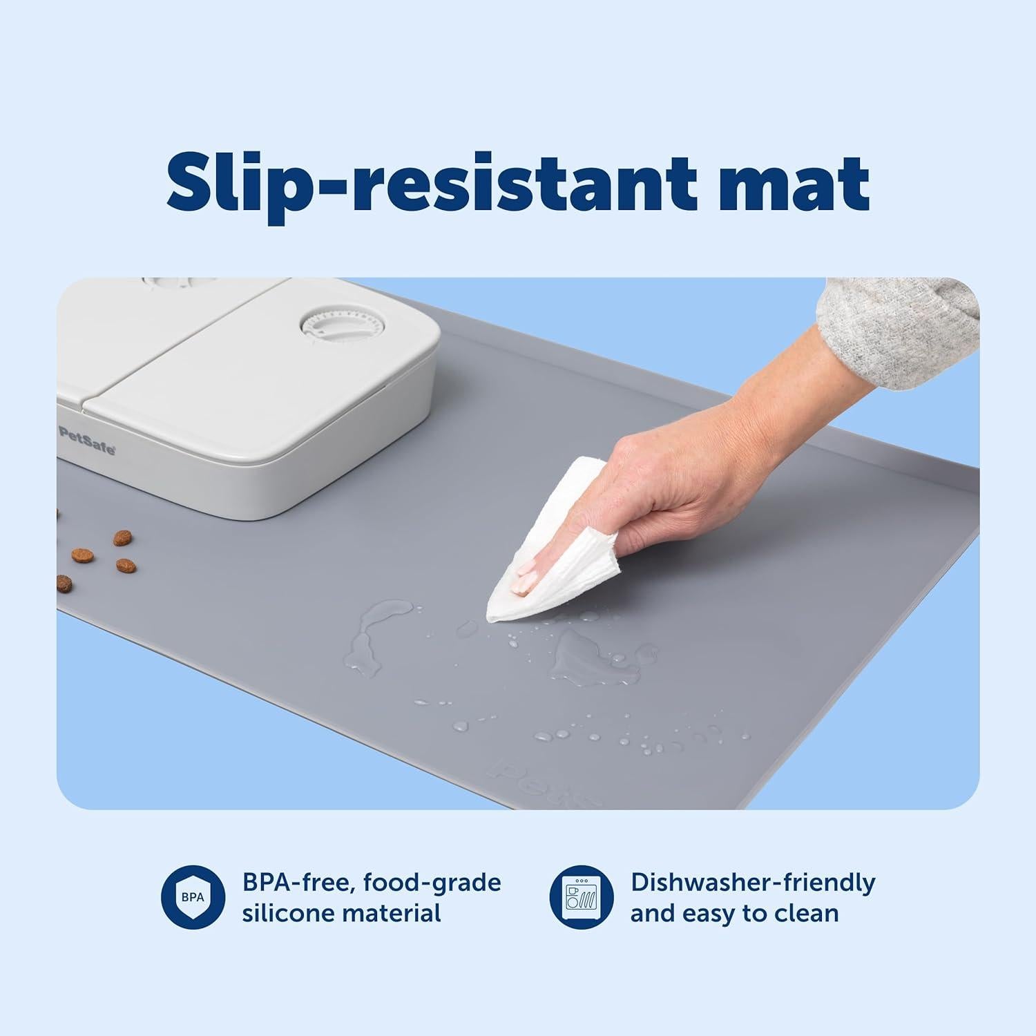 Alfombrilla para Comedero PetSafe 66x41cm Antideslizante Silicona