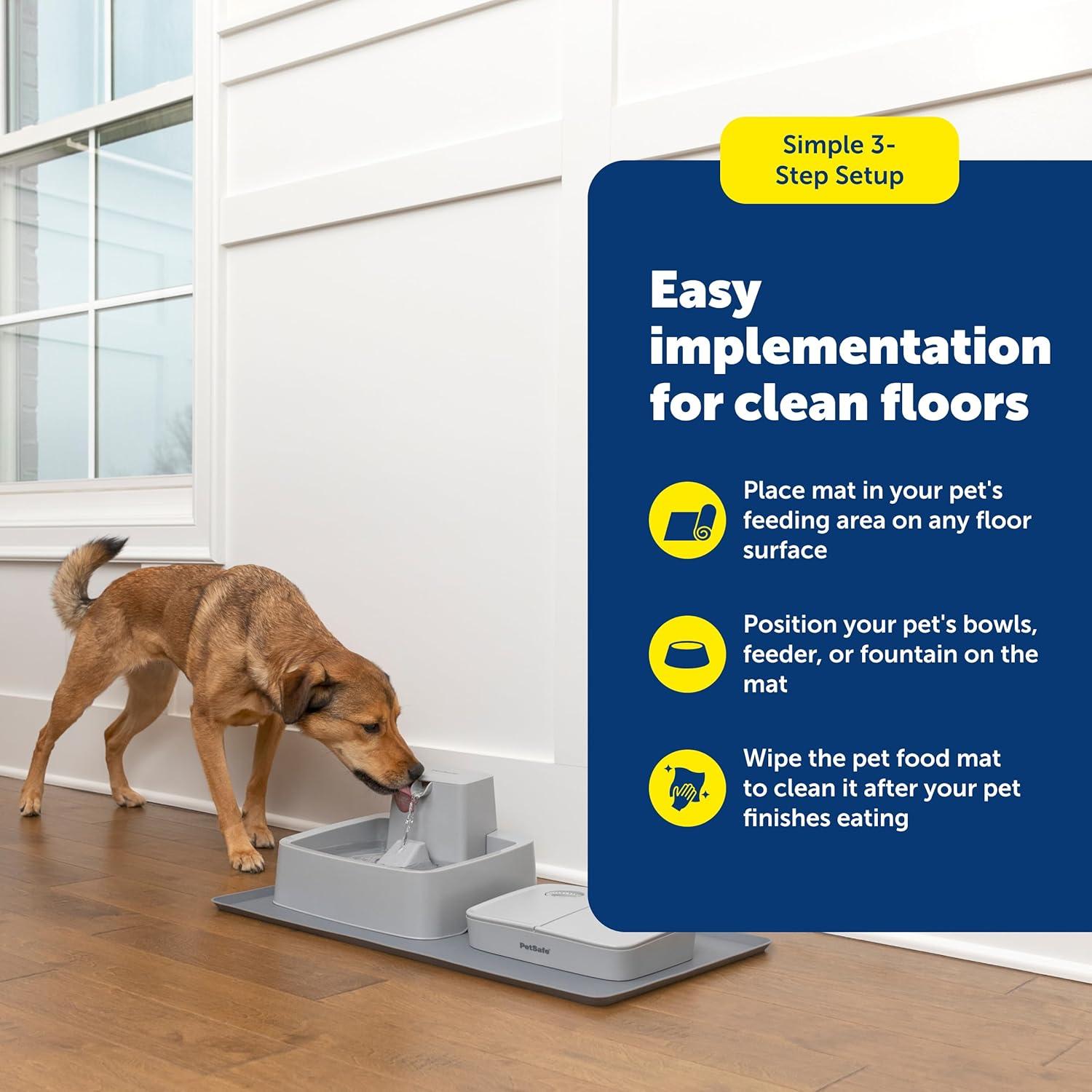 Alfombrilla para Comedero PetSafe 66x41cm Antideslizante Silicona