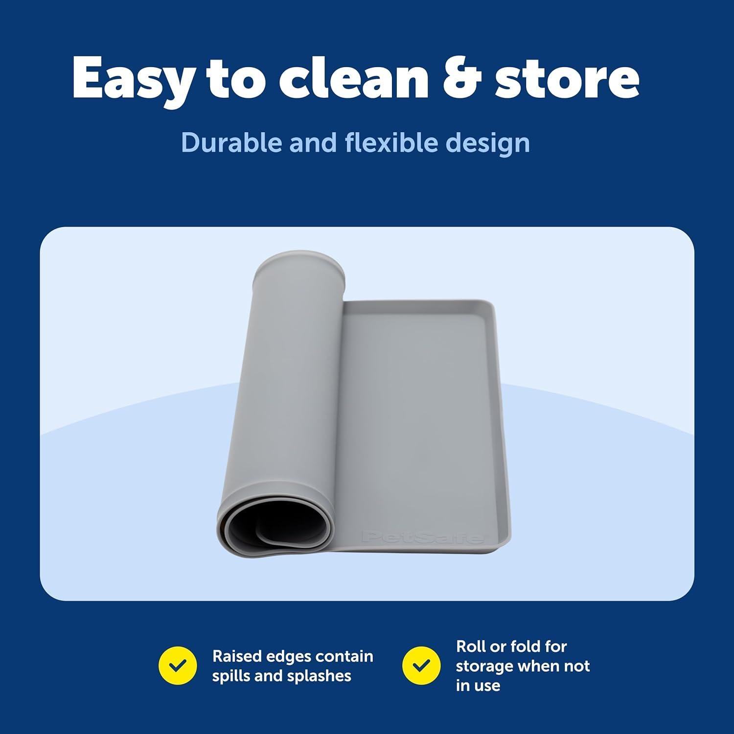 Alfombrilla para Comedero PetSafe 66x41cm Antideslizante Silicona