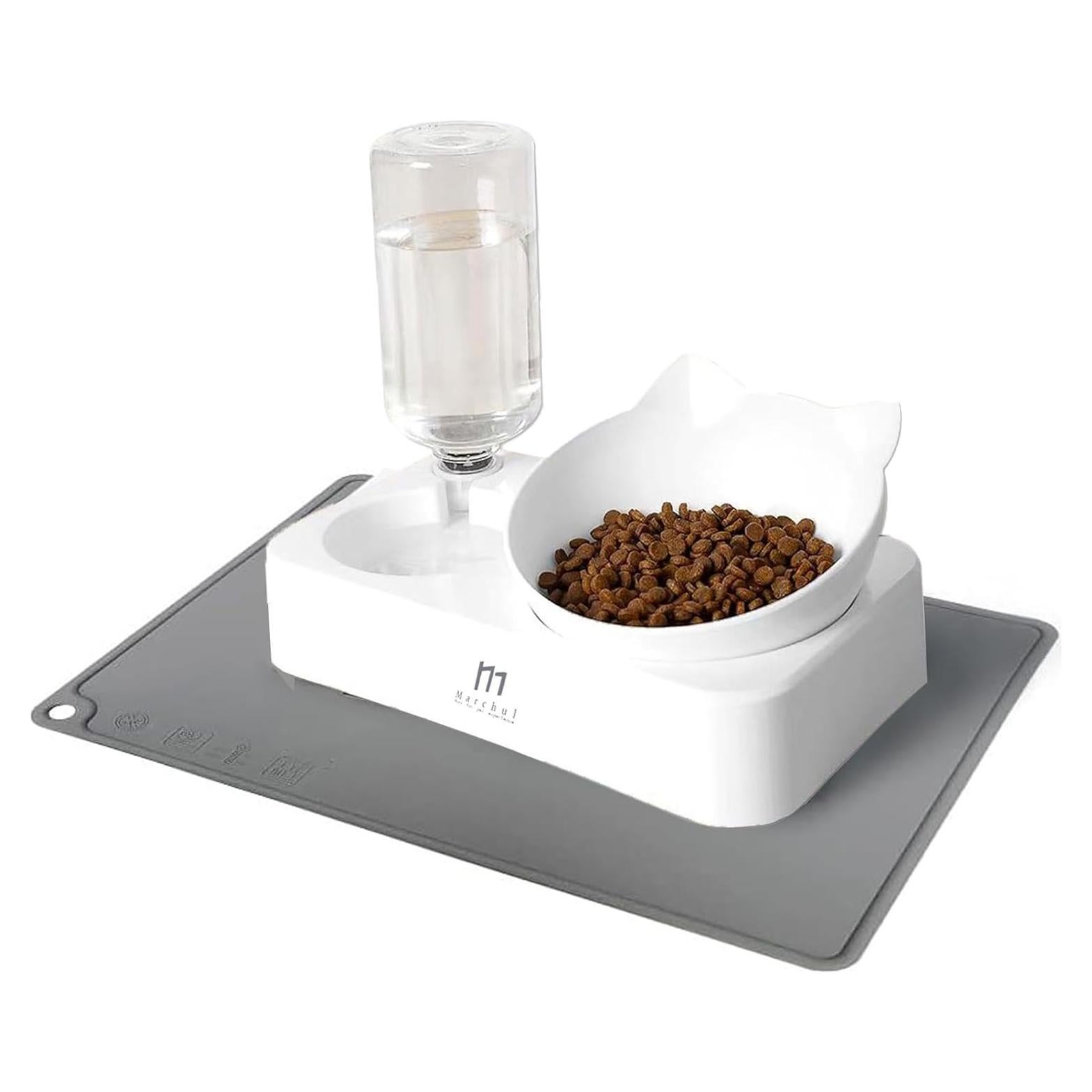 Juego de Cuencos para Gatos Marchul con Dispensador de Agua 37x27cm