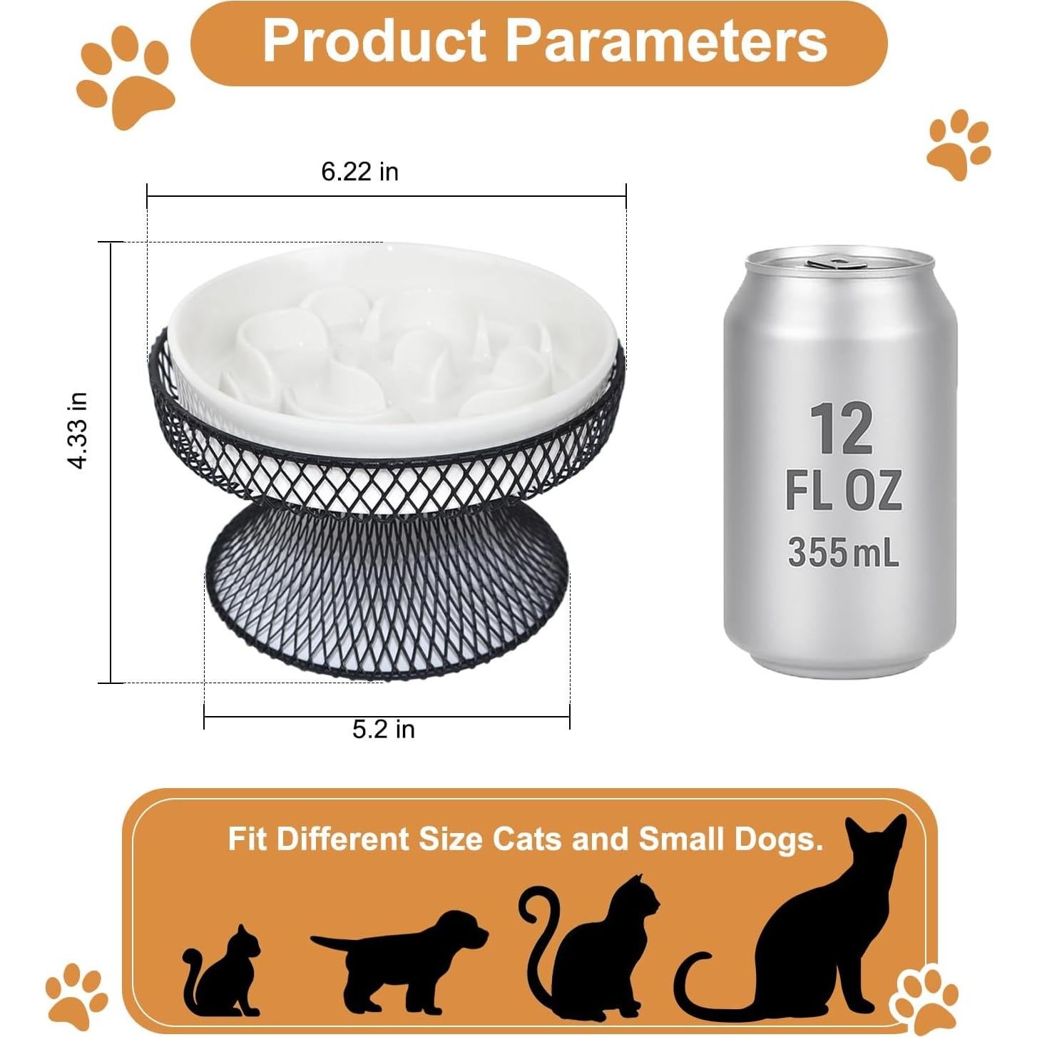 Tazón Elevado de Cerámica para Gatos Trundisan 15.8cm