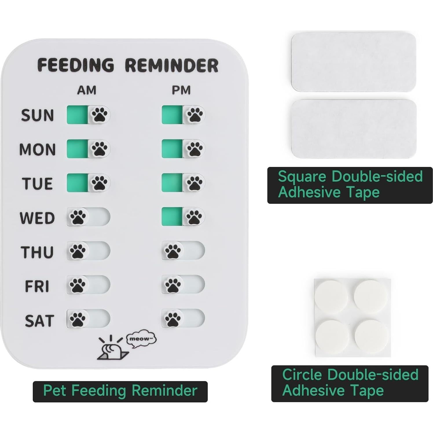 Recordatorio de Alimentación para Mascotas YAUYIK - Pata de Gato