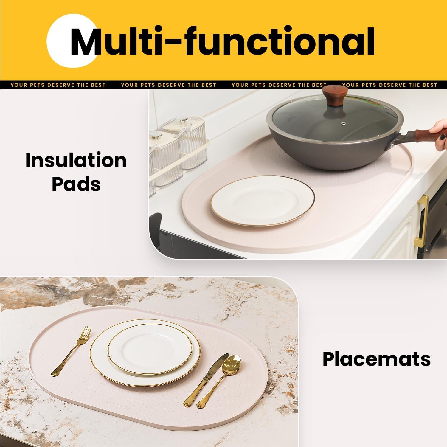 Alfombrilla de Silicona para Comida de Mascotas Conlun 48.3x30.5cm