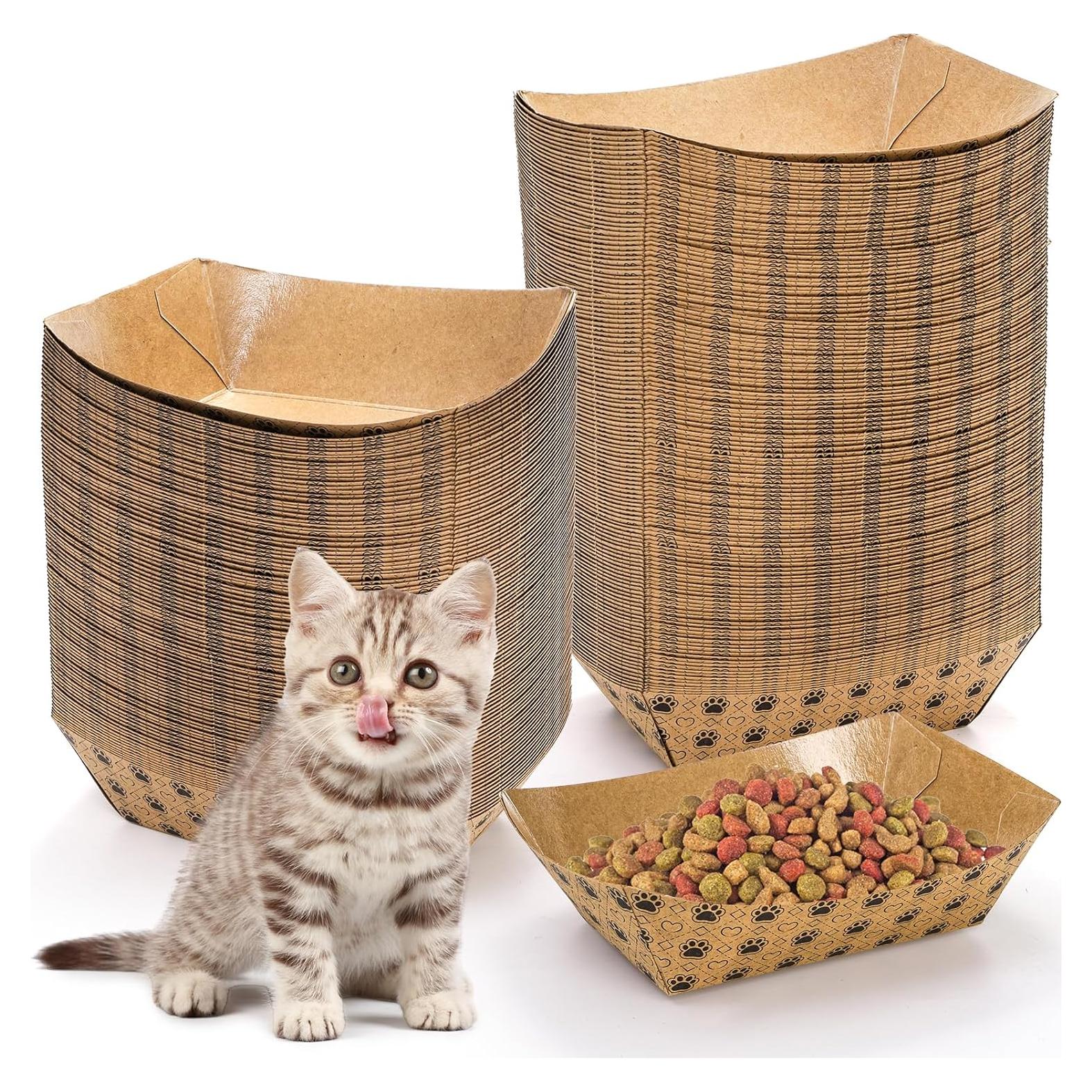 Platos Desechables para Mascotas SOUJOY - 100 Unidades 16x12 cm