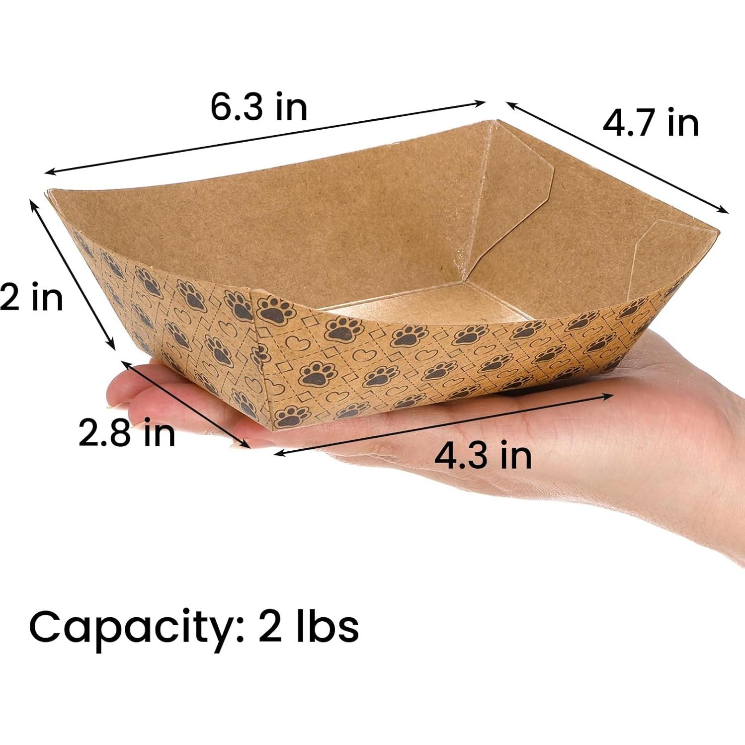 Platos Desechables para Mascotas SOUJOY - 100 Unidades 16x12 cm