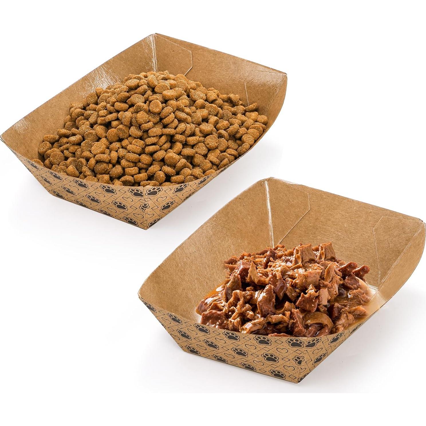 Platos Desechables para Mascotas SOUJOY - 100 Unidades 16x12 cm