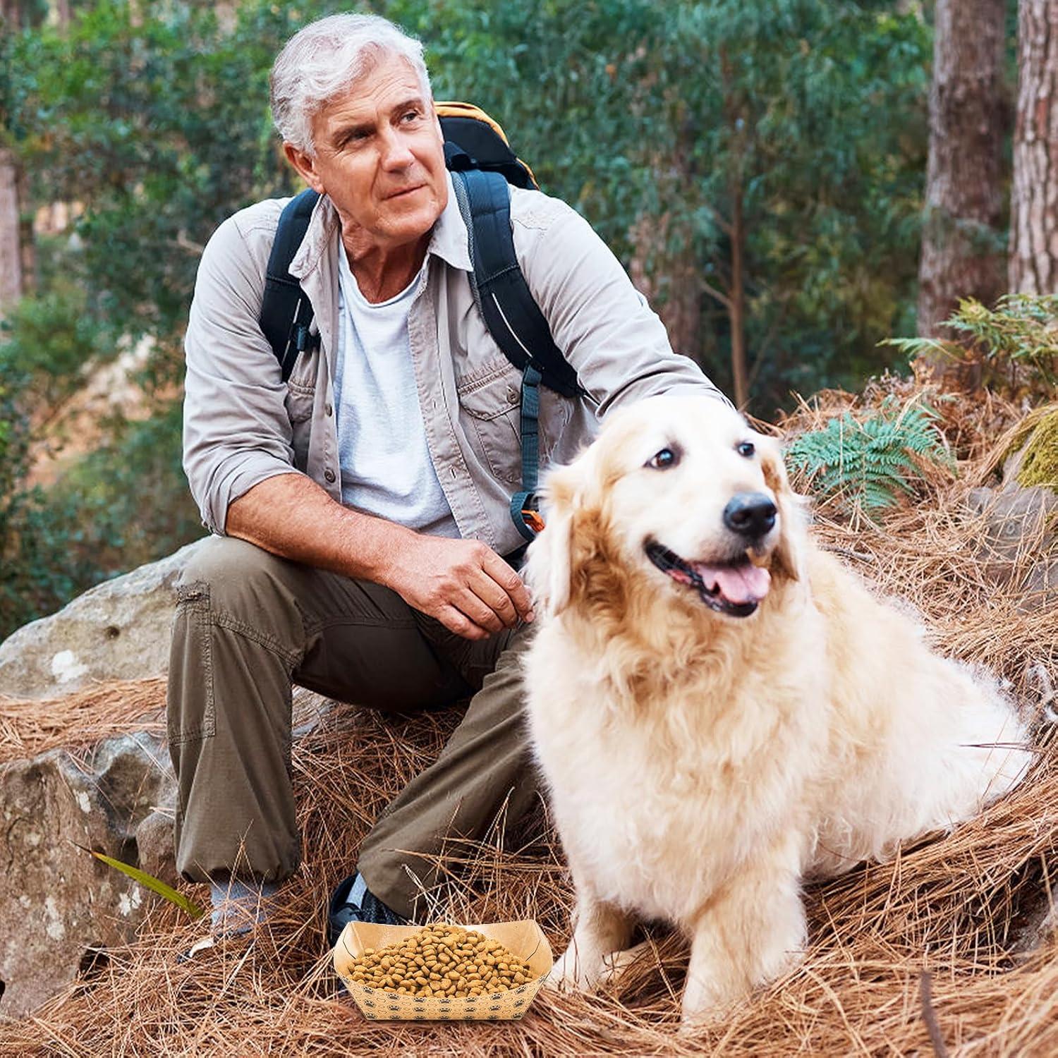 Platos Desechables para Mascotas SOUJOY - 100 Unidades 16x12 cm