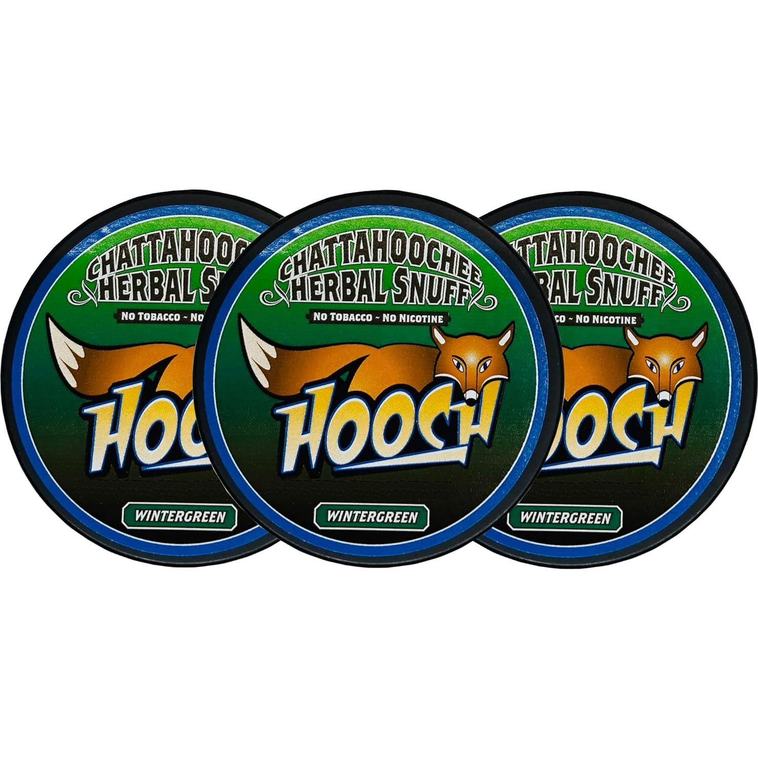 Hooch Herbal Snuff Corte Fino Wintergreen 3 Latas + Funda DC Crafts