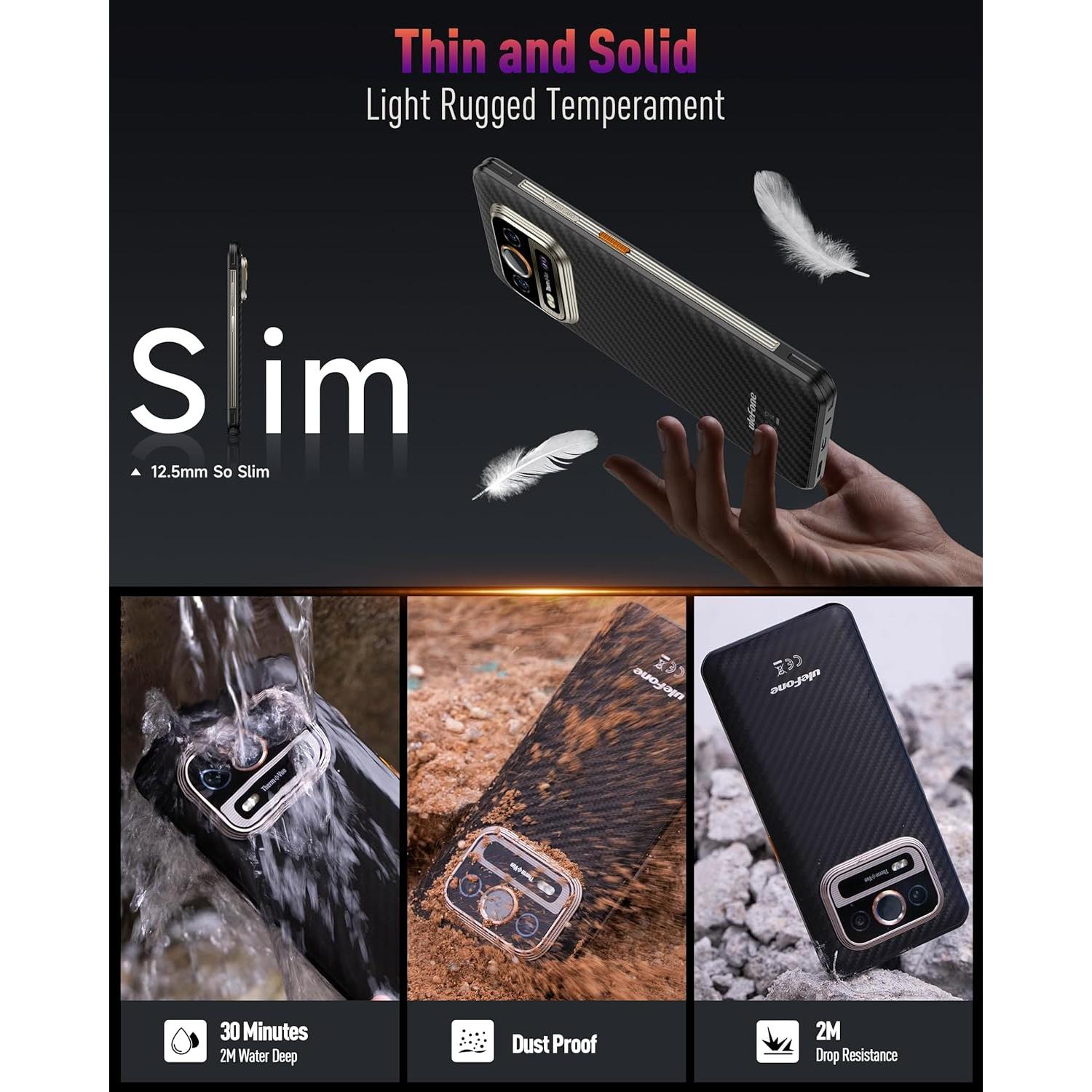 Ulefone Armor 25T Teléfono Rugerizado 4G 12GB+256GB Cámara Térmica