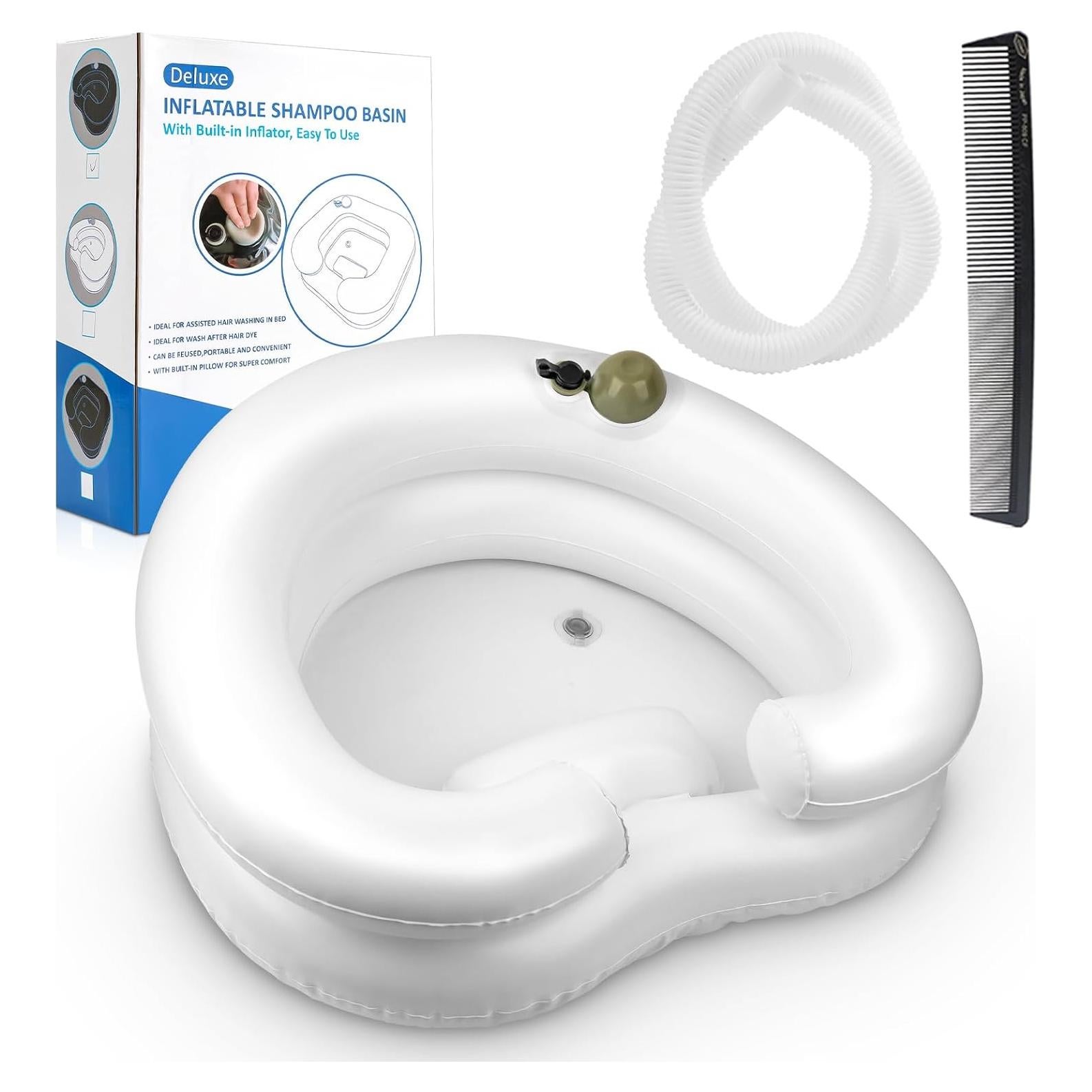 Lavabo Inflable Portátil JHXTZ para Lavado de Cabello 61cm Blanco