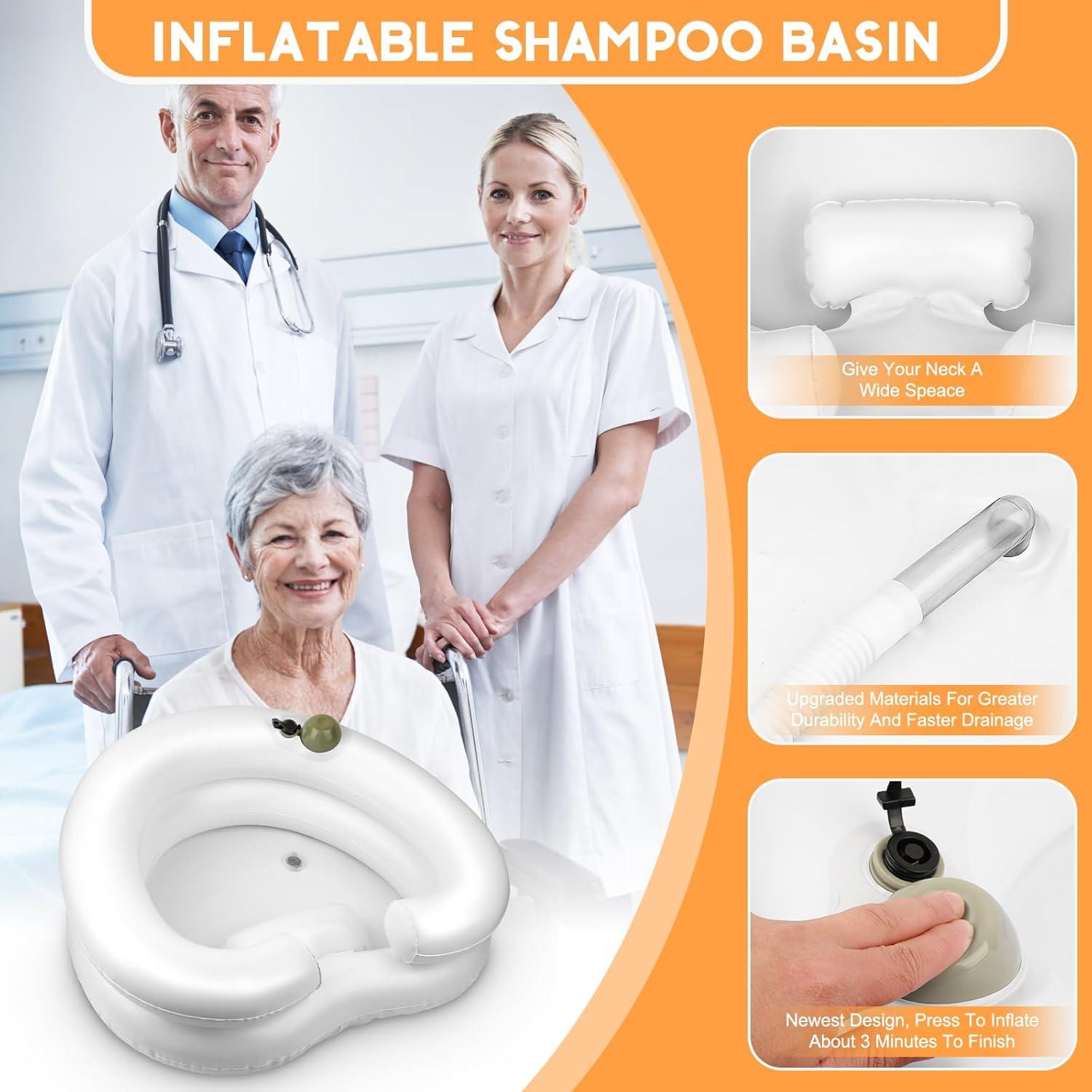 Lavabo Inflable Portátil JHXTZ para Lavado de Cabello 61cm Blanco