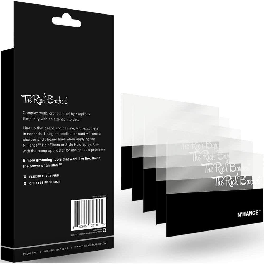 Tarjetas de Aplicación de Fibra Capilar The Rich Barber 5 Pzas