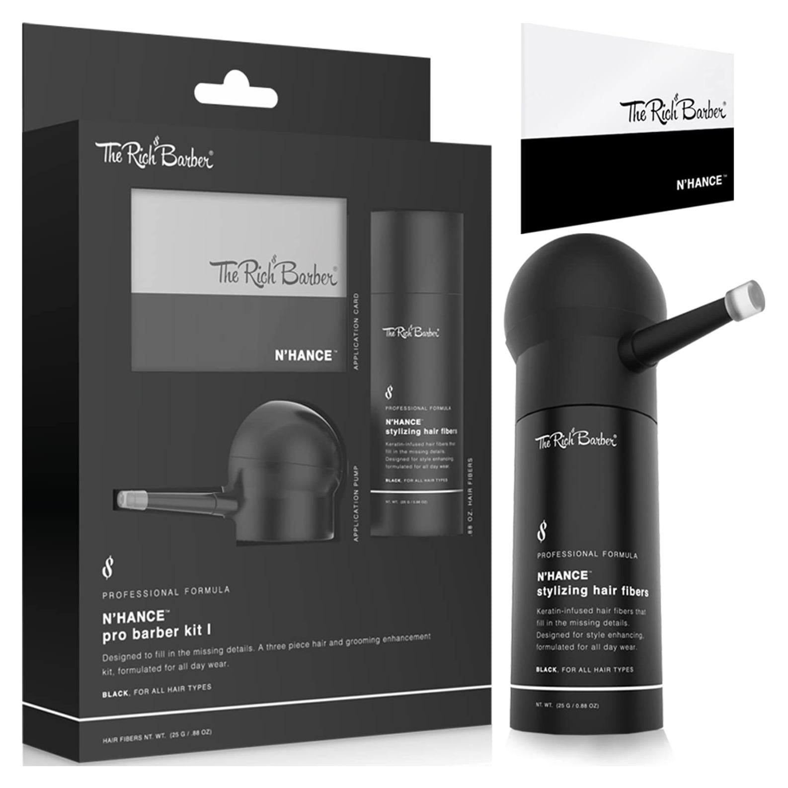 Kit Profesional The Rich Barber N'Hance Pro 3 en 1 - Estilo Cabello y Barba