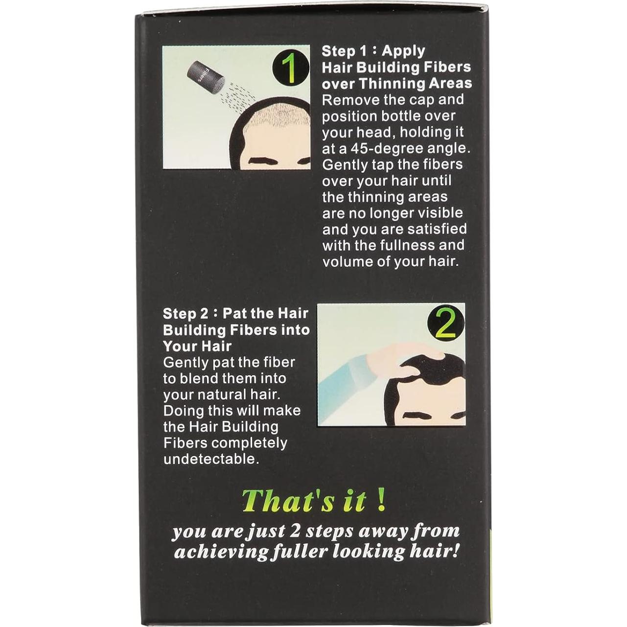 Polvo de Fibra Suge para Cabello Marrón Medio 22g